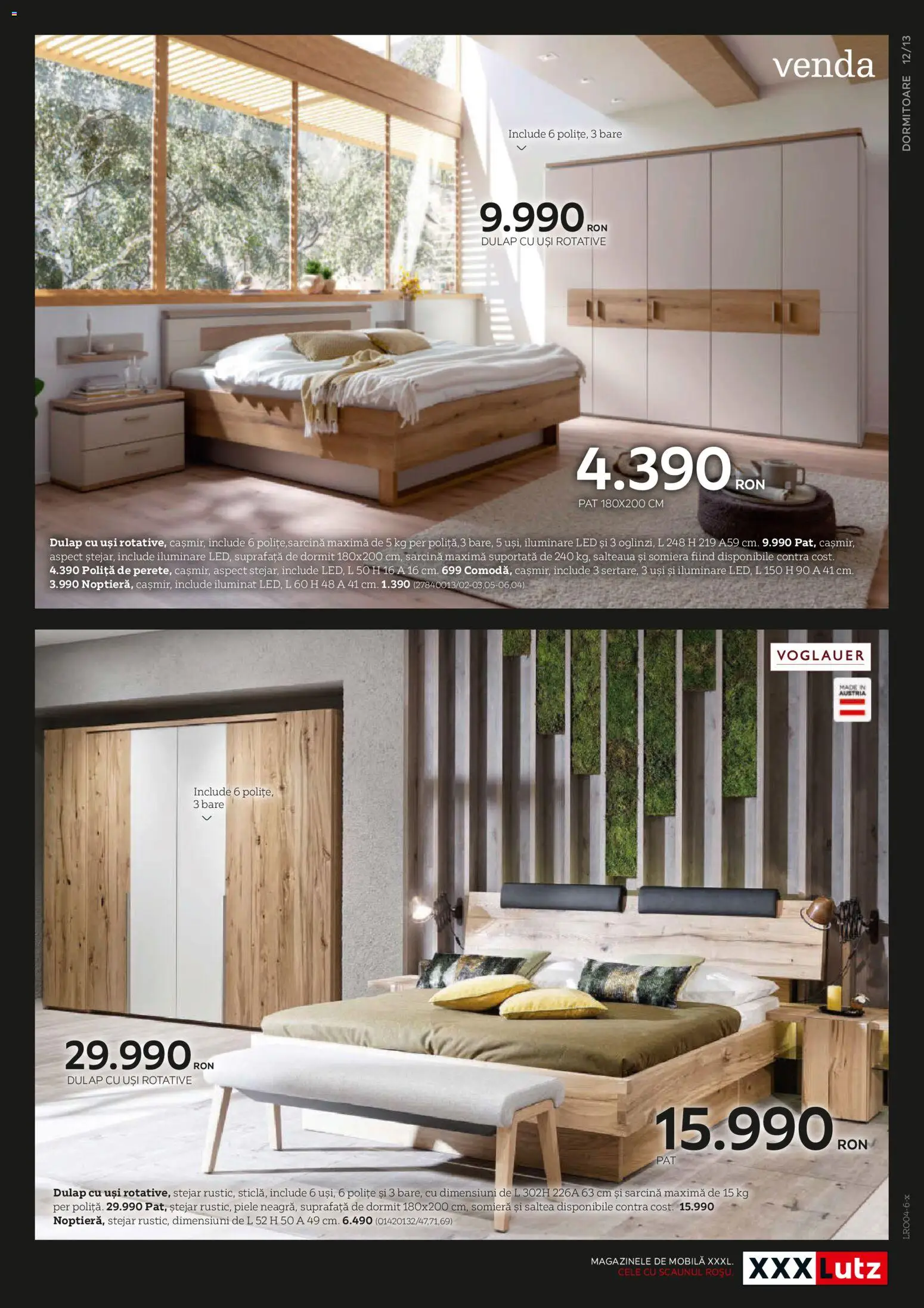 Noul catalog XXXLutz – valabil de la 14.05.2026 | Pagină: 13 | Produse: Pat, Saltea, Babak