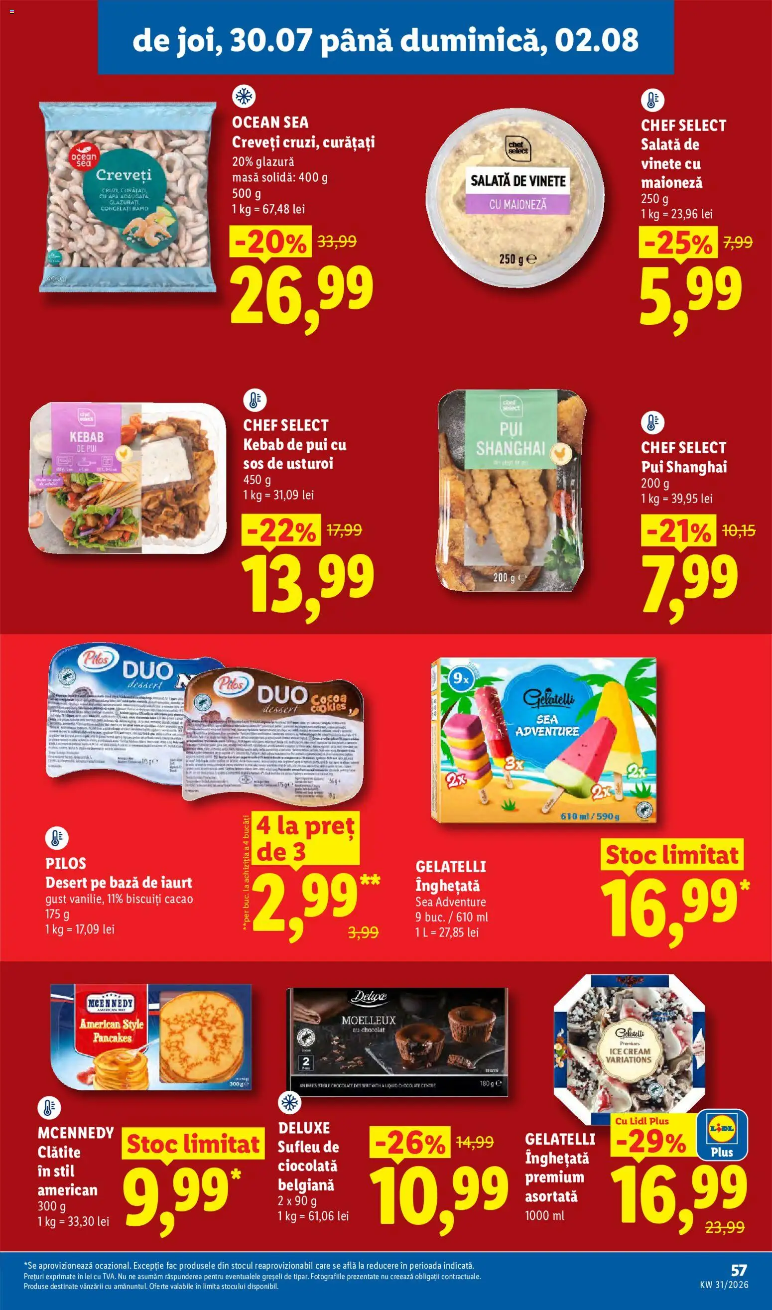 Noul catalog Lidl – valabil de la 27.07.2026 | Pagină: 57 | Produse: Premium, Ciocolată, Mcennedy, Sos