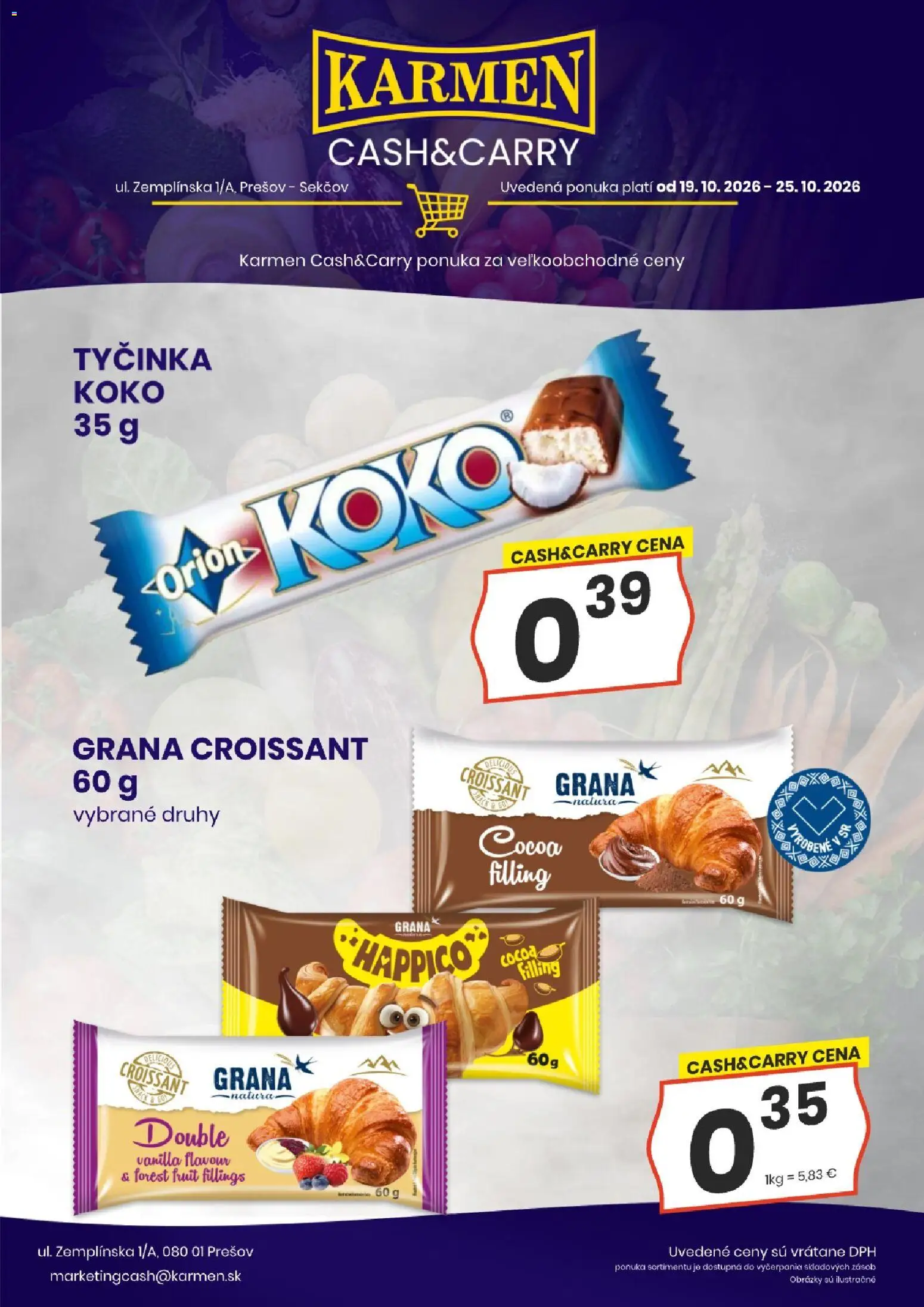 Nové KARMEN CBA akcie – leták je platný od 19.10.2026 | Strana: 4 | Produkty: Croissant