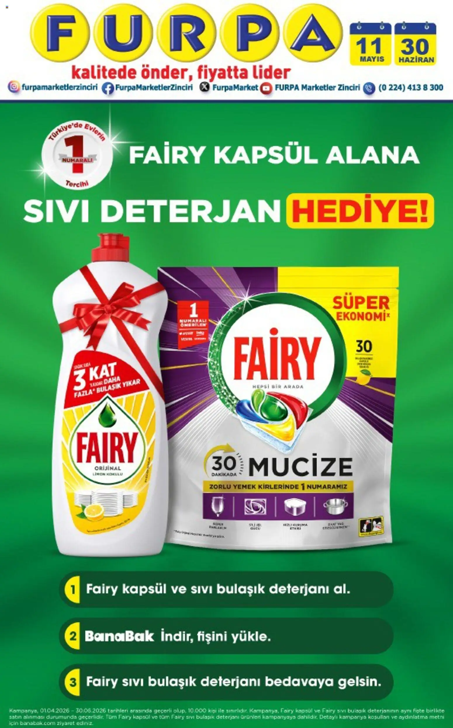 Furpa İndirim - 11.05.2026 tarihinden itibaren geçerlidir | Sayfa: 1 | Ürünler: Deterjan, Bulaşık deterjanı, Limon