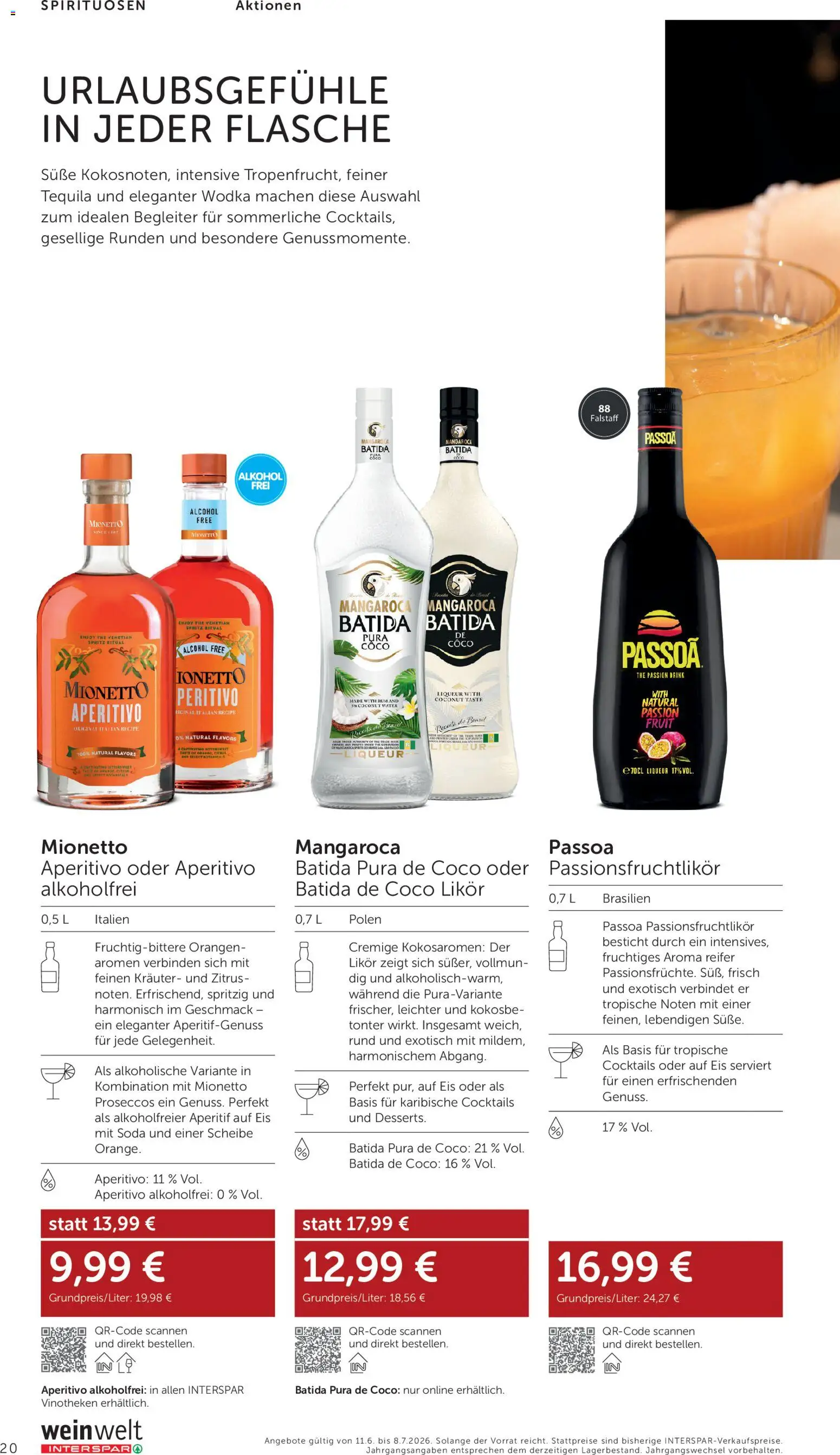 Interspar Wein Welt gültig ab 11.06.2026 | Seite: 20 | Produkte: Wodka, Eis, Orangen