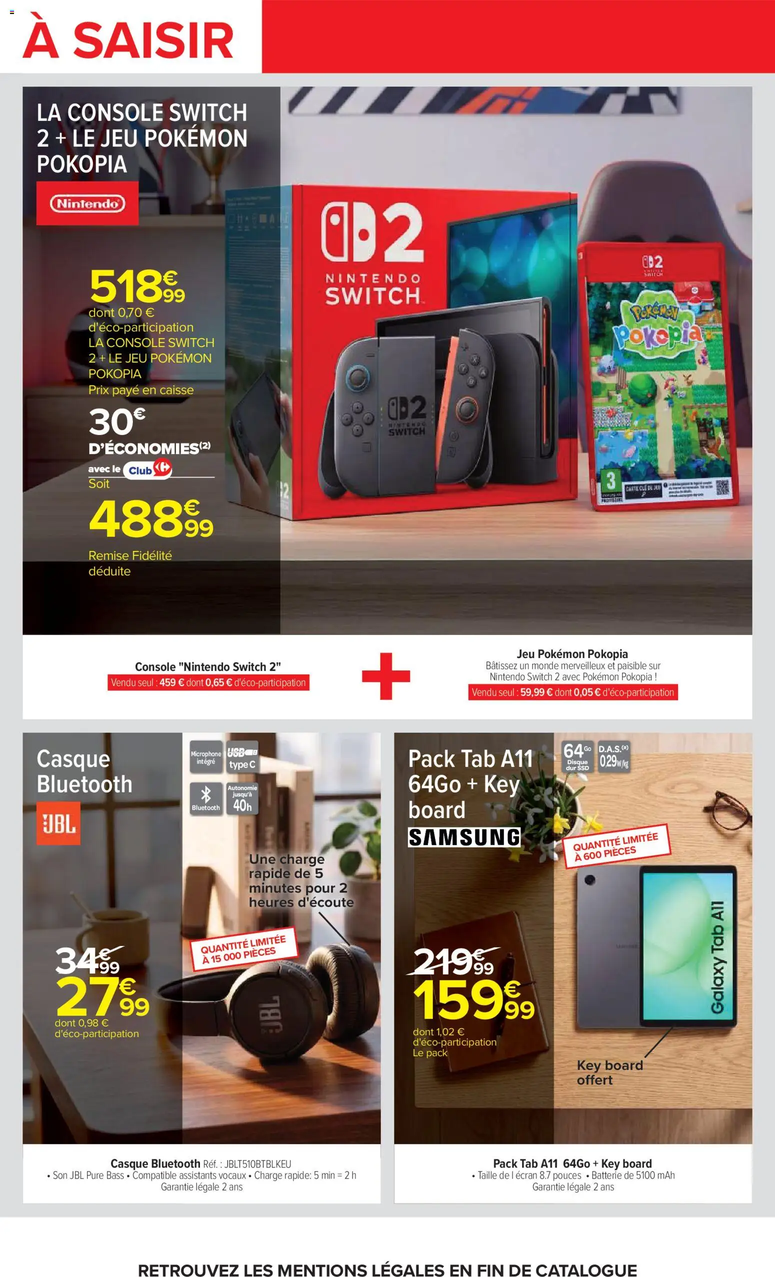 {H1} | Page: 60 | Produits: Vidéo, Microphone, console Nintendo Switch, Batterie