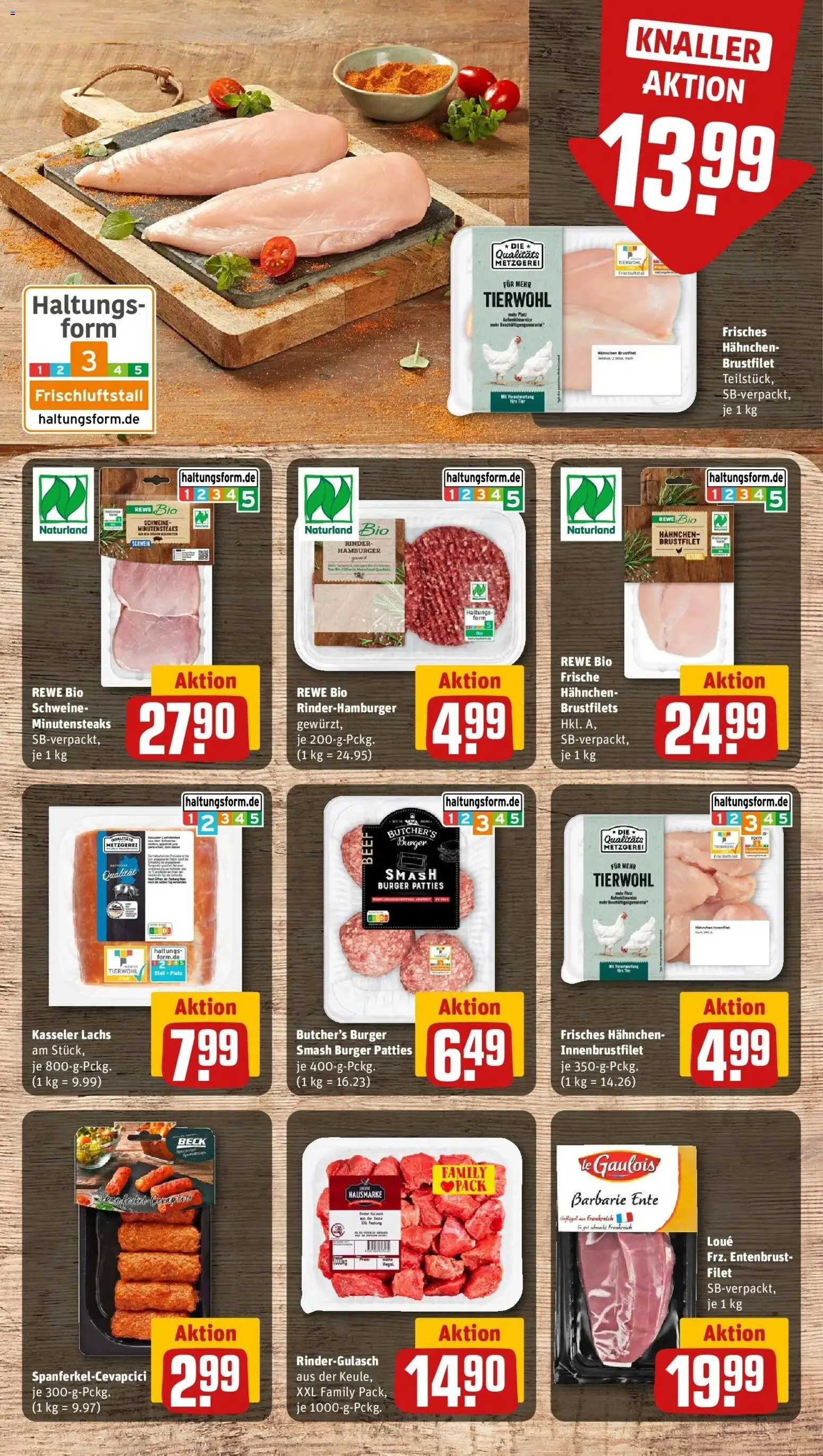REWE Prospekt ab 12.10.2026 zum Blättern » Angebote | Seite: 7 | Produkte: Hahnchen, Regal, Burger, Ente