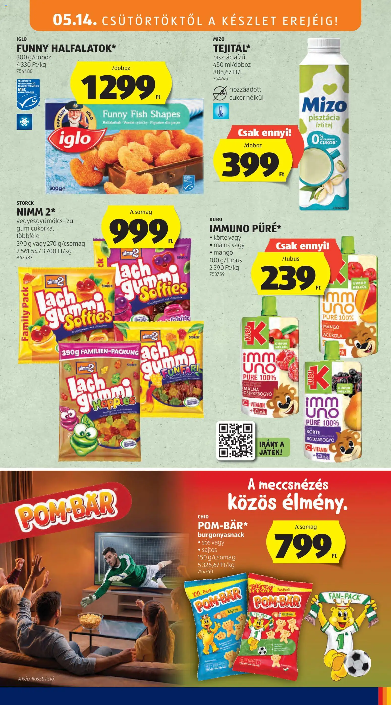 Aldi akciós ujság - amely érvényes a következő dátumtól: 14.05.2026 | Oldal: 19 | Termékek: Körte, Málna, Cukor, Mangó