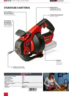 Anteprima del volantino Einhell volantino Elettroutensili  valido a partire dal 17.03.2026 | Pagina: 102 | Prodotti: Tubo, Batteria, Batterie, Caricabatterie