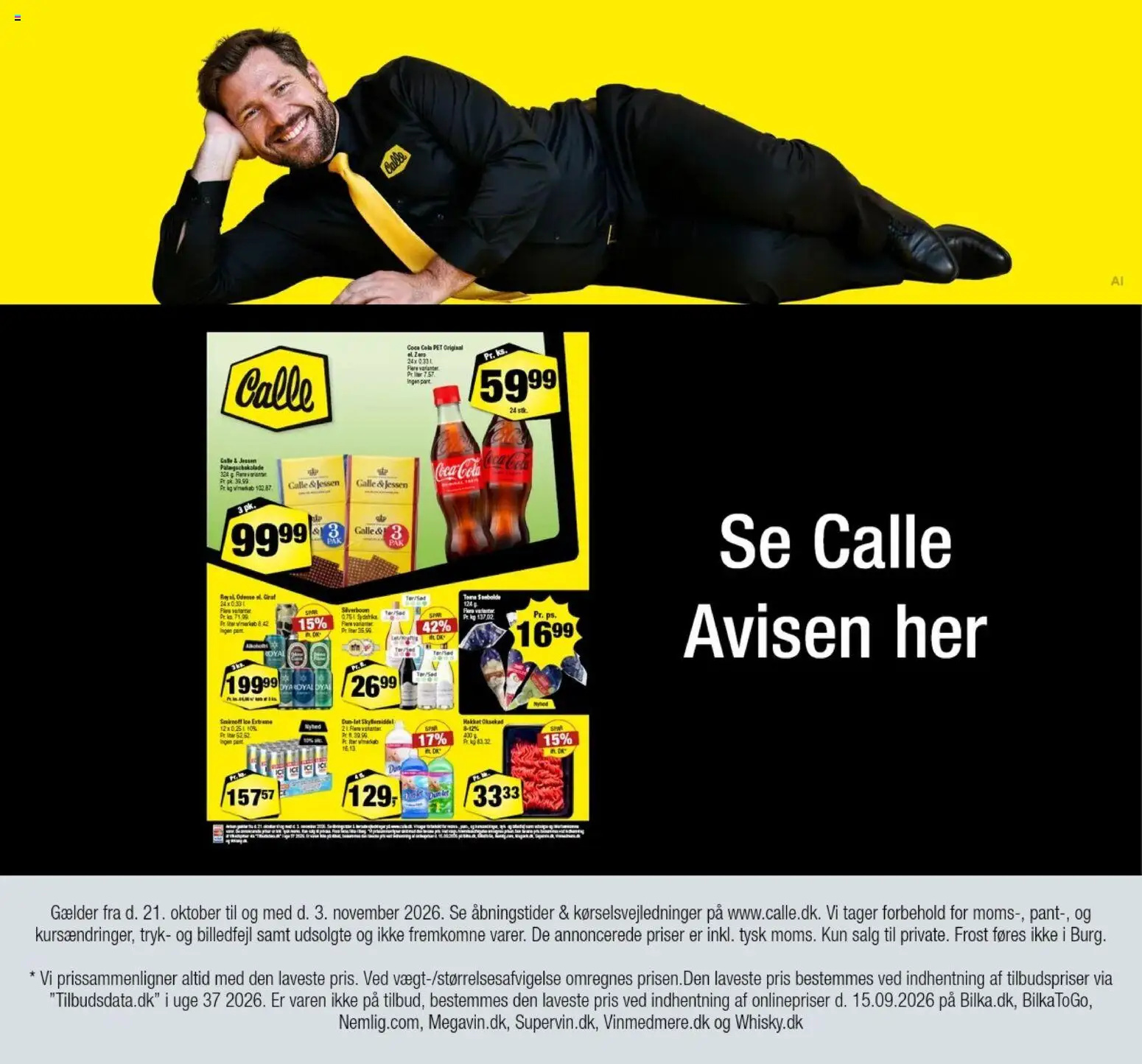 Calle tilbudsavis – gyldig fra 21/10/2026 | Side: 11 | Produkter: Coca Cola, Oksekød, Cola, Pålægschokolade