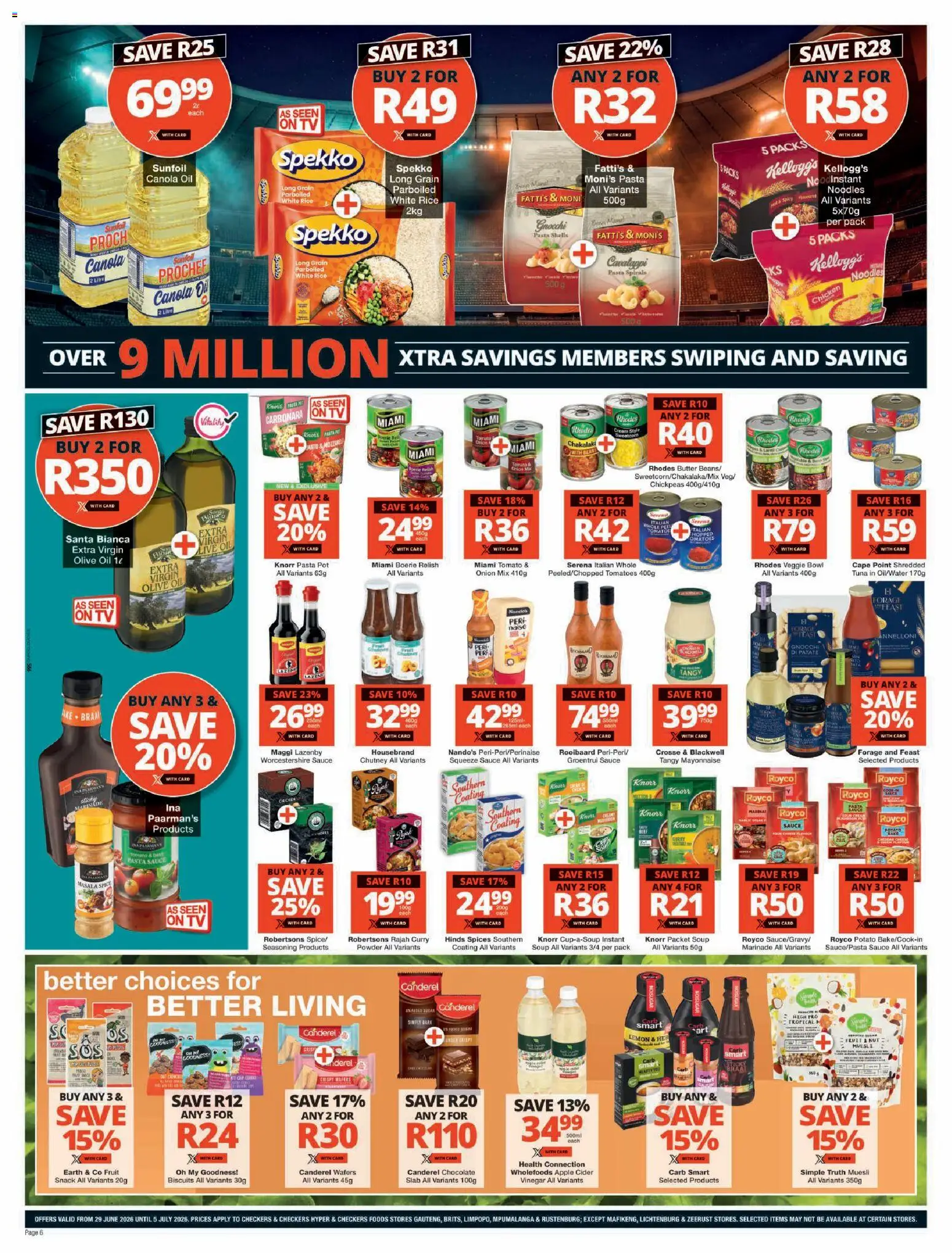 New Checkers catalogue – valid from 29/06/2026 | Page: 6 | Products: Powder, Rice, Seasoning, Fruit