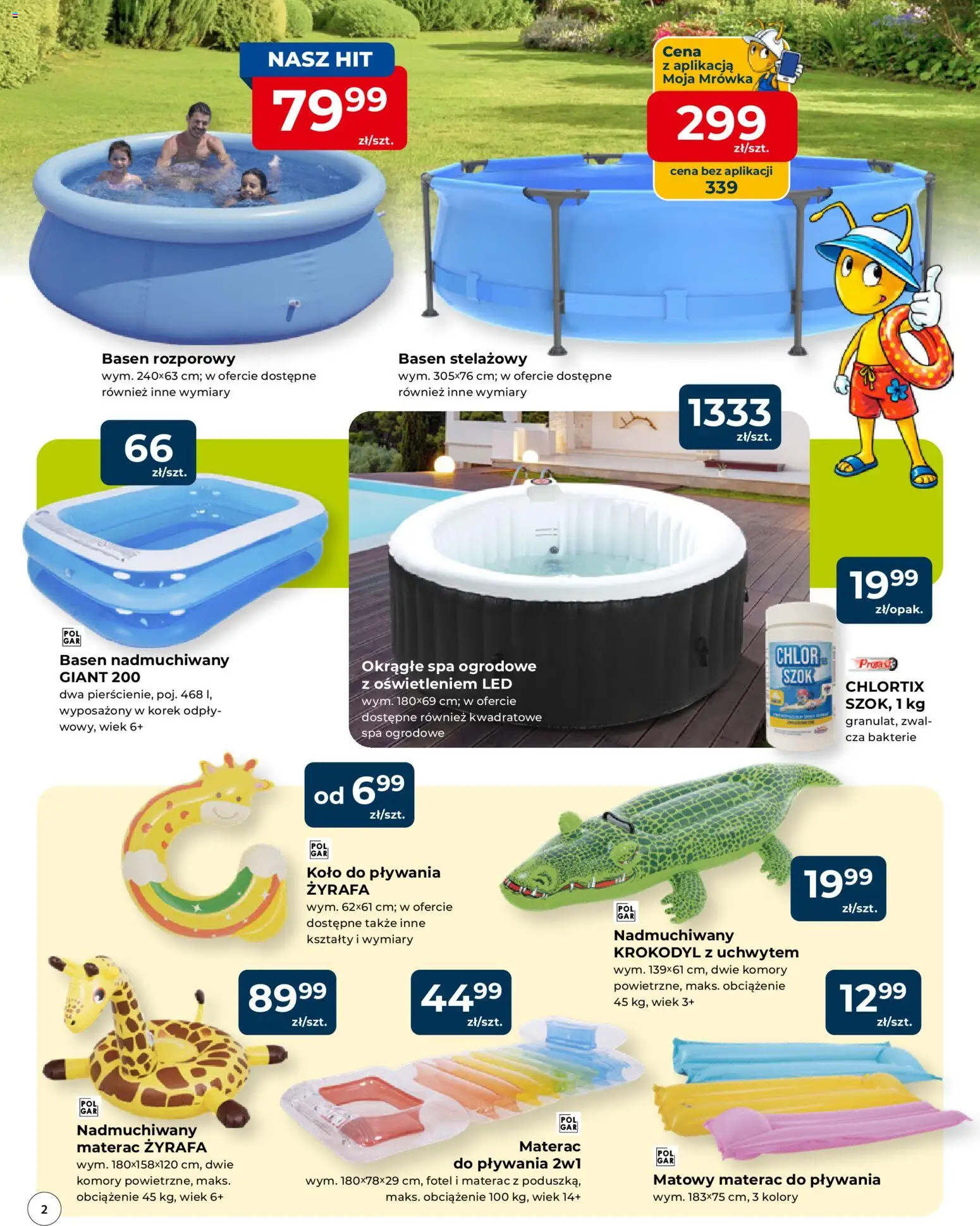 Mrówka gazetka - Malbork od 03.06.2026 | Strona: 2 | Produkty: Materac, Fotel, Basen