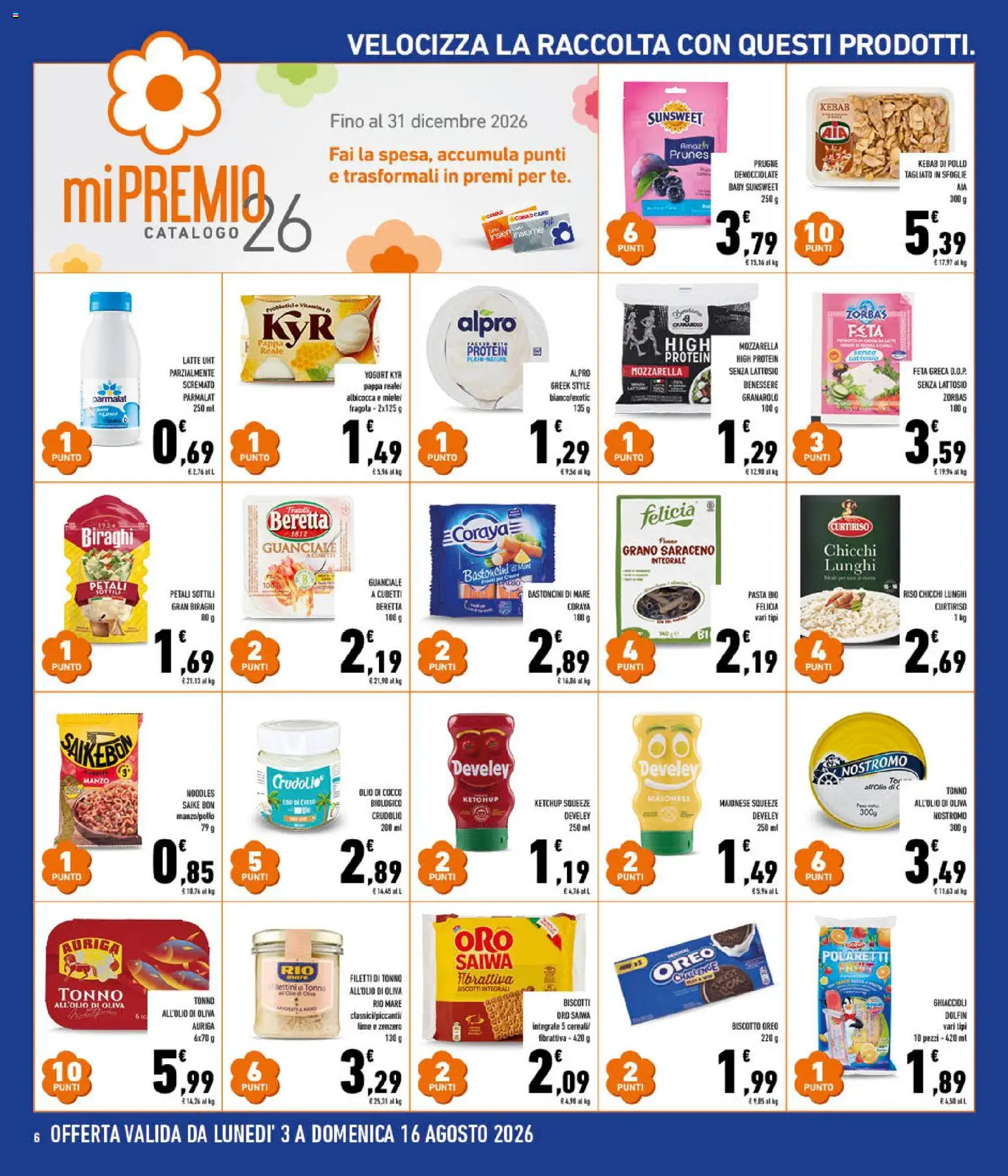 Volantino Conad del 05/08/2026 | Pagina: 6 | Prodotti: Yogurt, Riso, Olive, Tonno