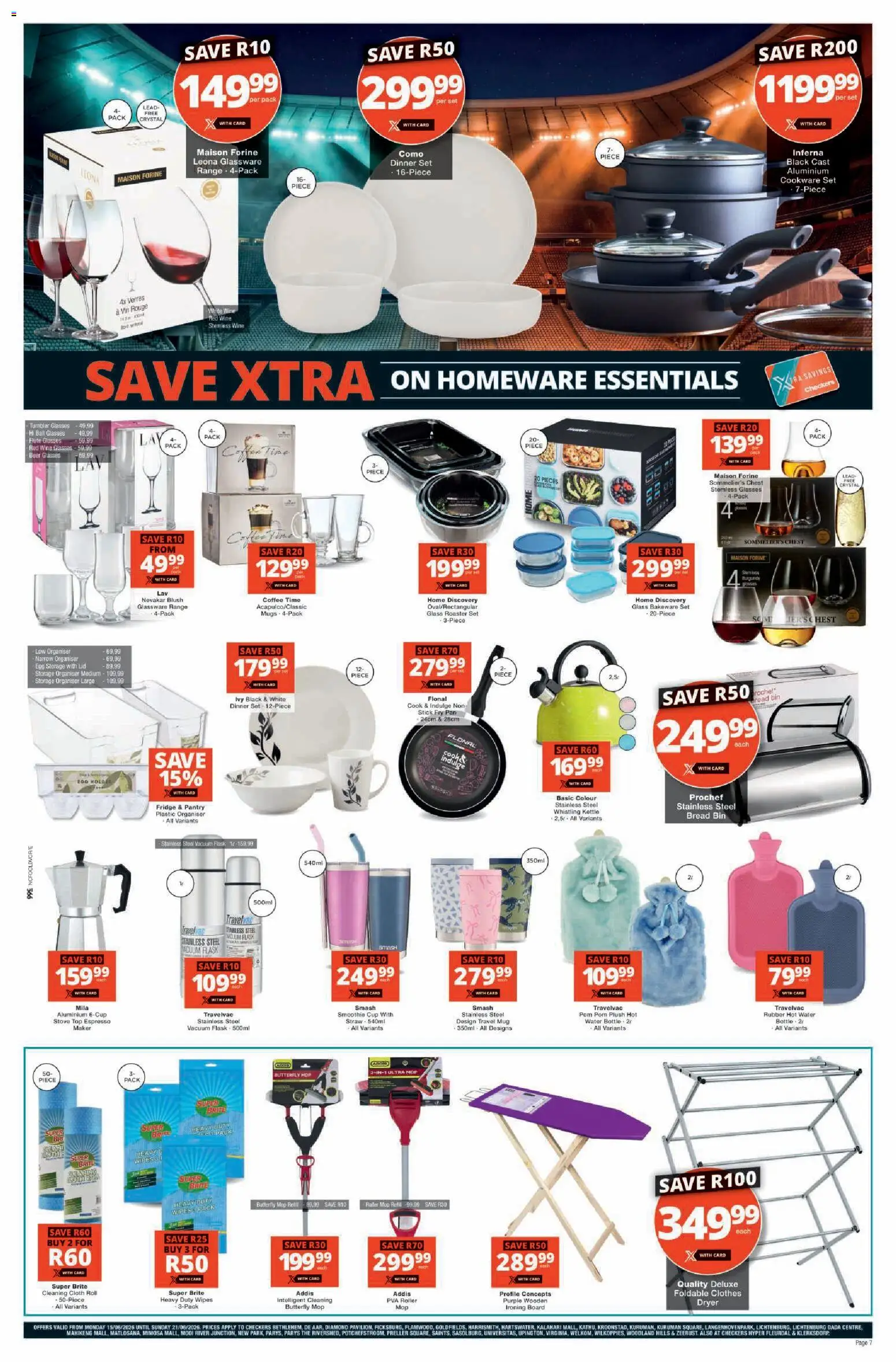 New Checkers catalogue – valid from 15.06.2026 | Page: 7 | Products: Kettle, Fridge, Beer, Water