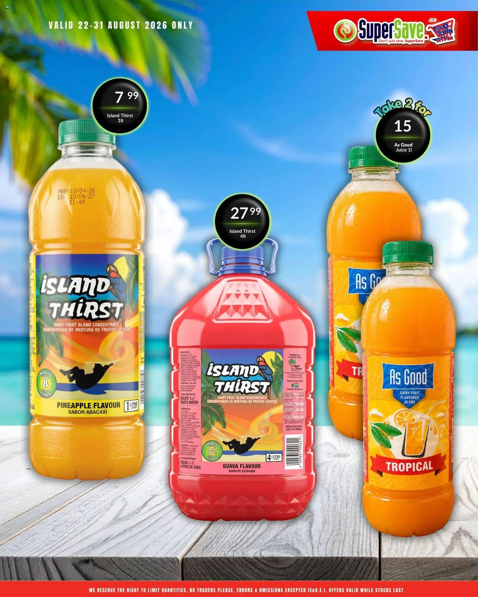 New Super Save catalogue – valid from 22/08/2026 | Page: 23 | Products: Juice, Pineapple, Water, Fruit