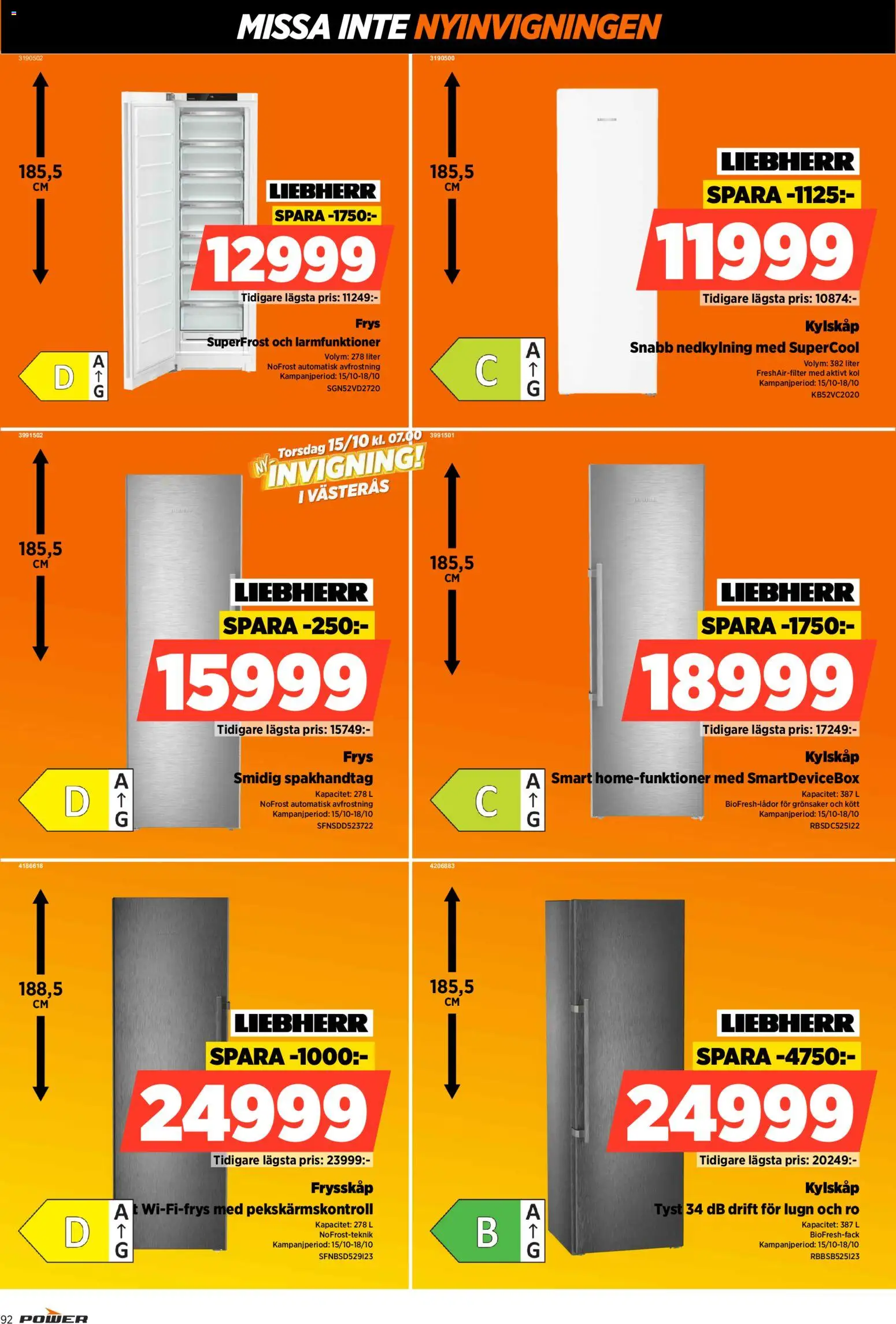 Power reklamblad aktuell från 15/10/2026 | Sida: 92 | Produkter: Aktivt kol, Kött, Grönsaker, Frys