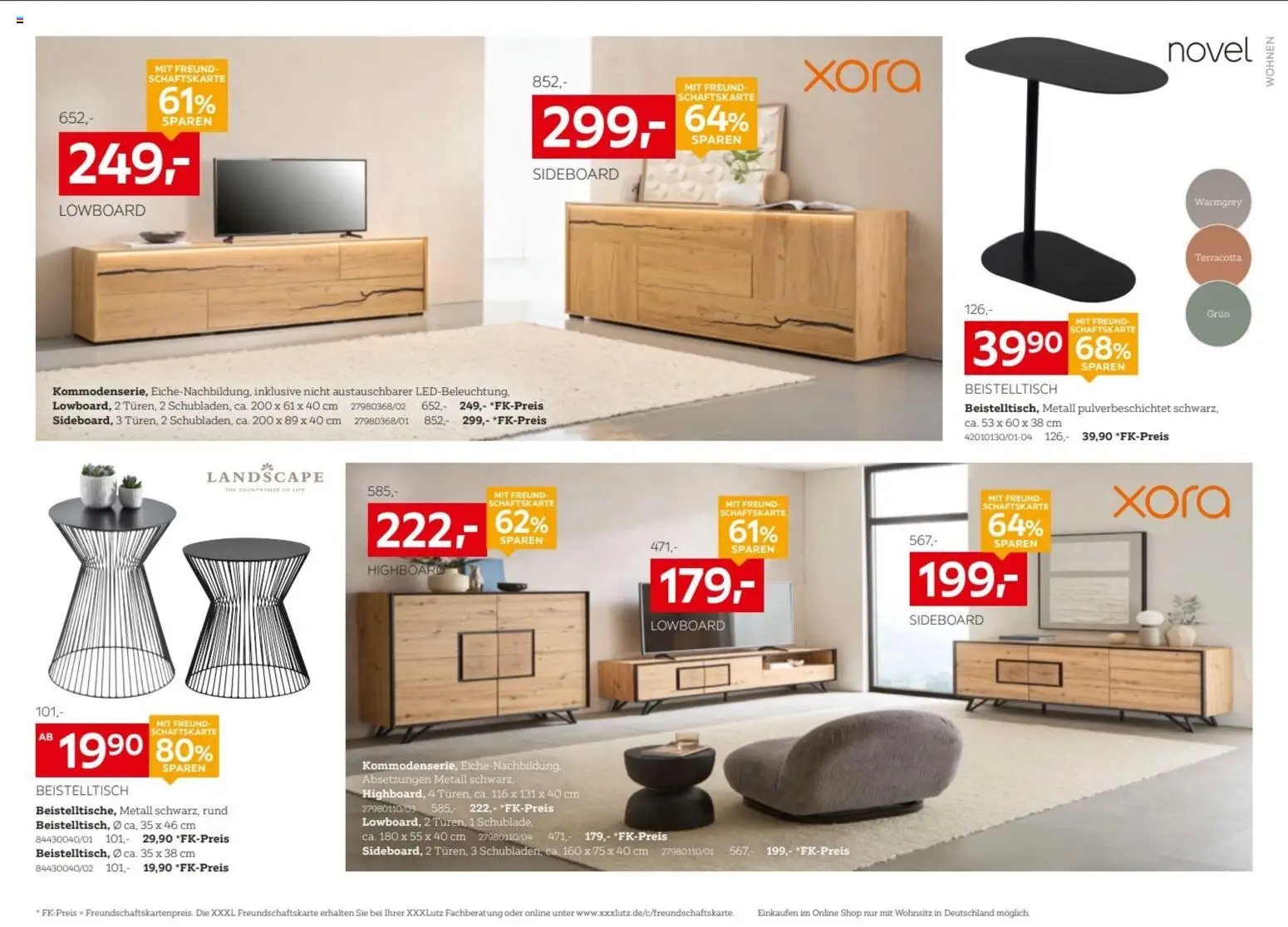 XXXLutz Nr. 1 beim Preis – gültig ab 15.08.2026 | Seite: 20 | Produkte: Sideboard, Lowboard, HIghboard, Beistelltisch