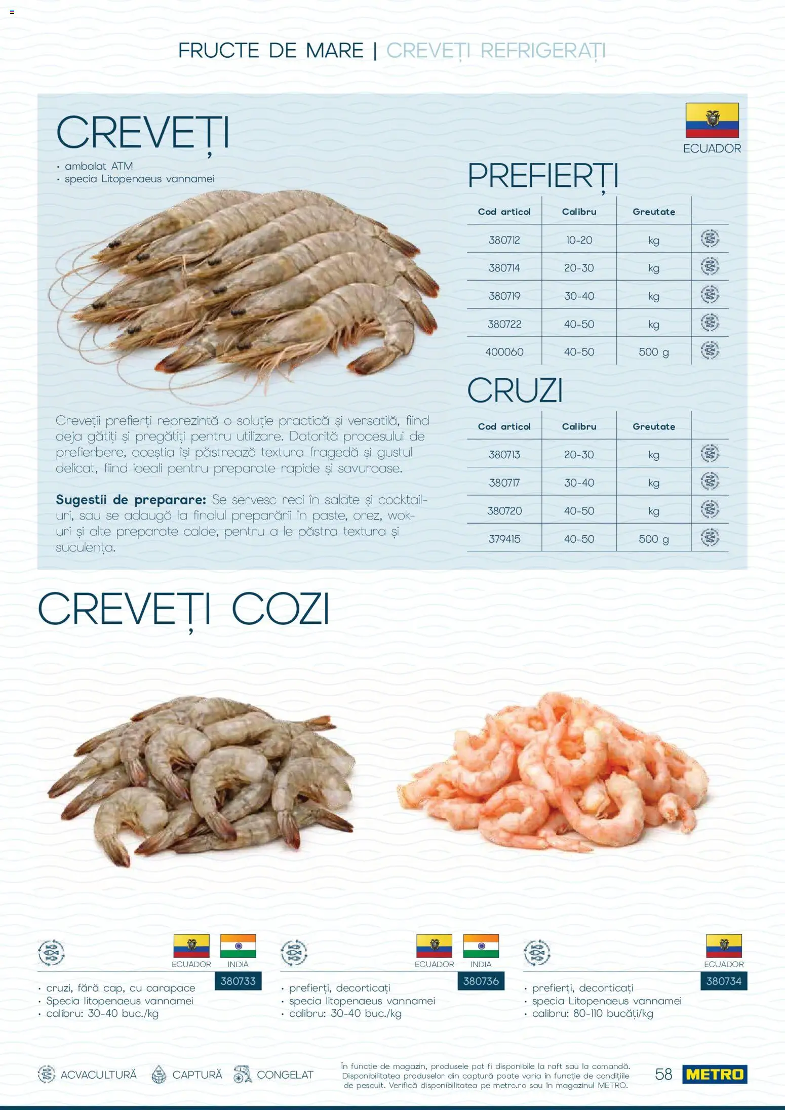 Noul catalog Metro – valabil de la 01.10.2026 | Pagină: 58 | Produse: Raft, Cocktail, Fructe, Fructe De Mare