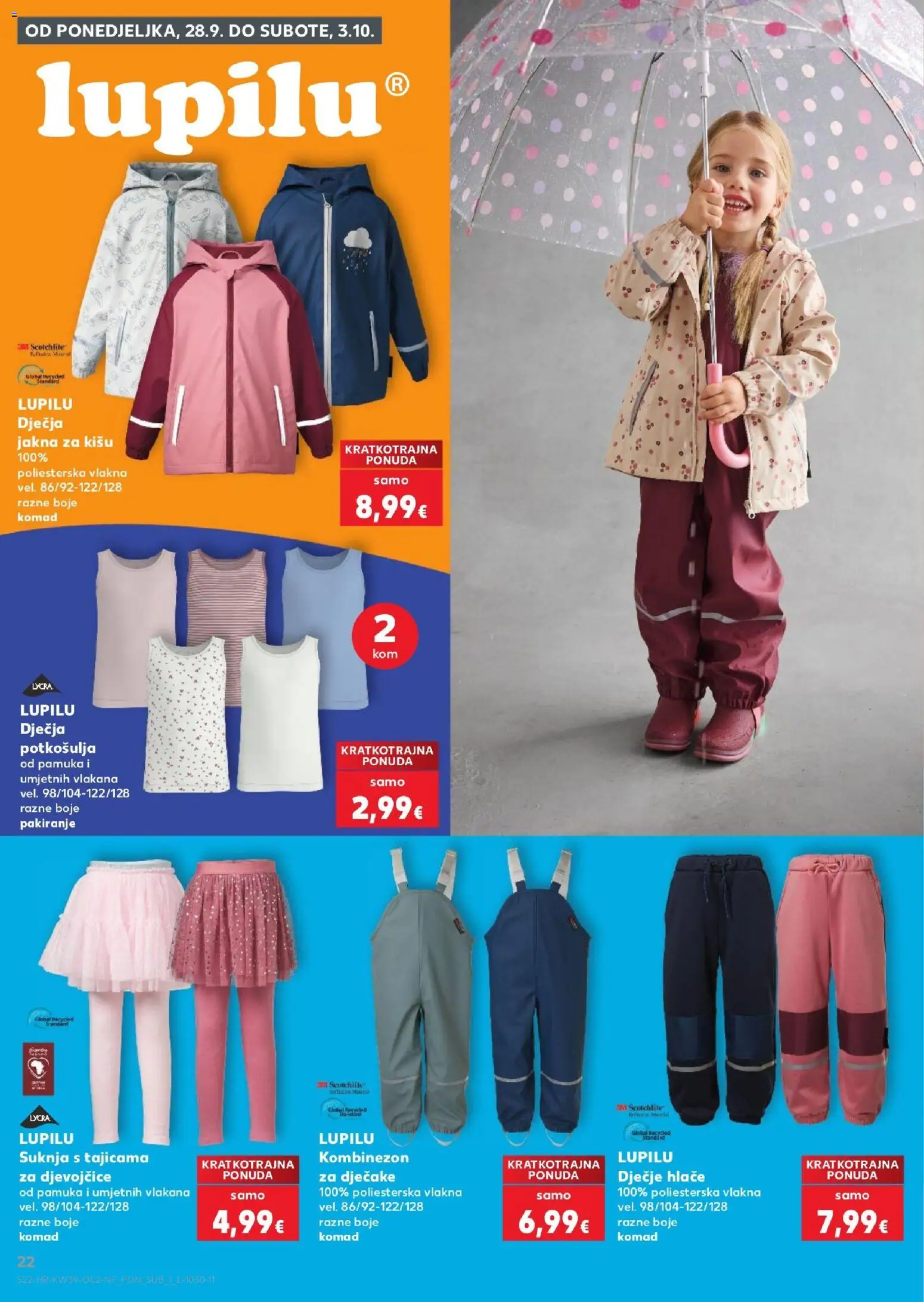 Kaufland katalog | vrijedi od 23.09.2026 | Stranica: 22 | Proizvodi: Jakna, Kombinezon, Potkosulja, Suknja