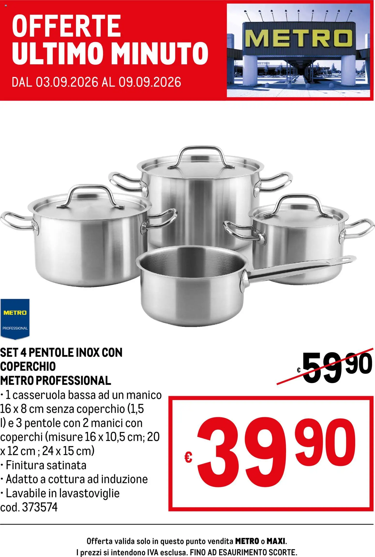 Volantino Metro del 03/09/2026 | Pagina: 2 | Prodotti: Coperchio, Pentole, Lavastoviglie, Casseruola