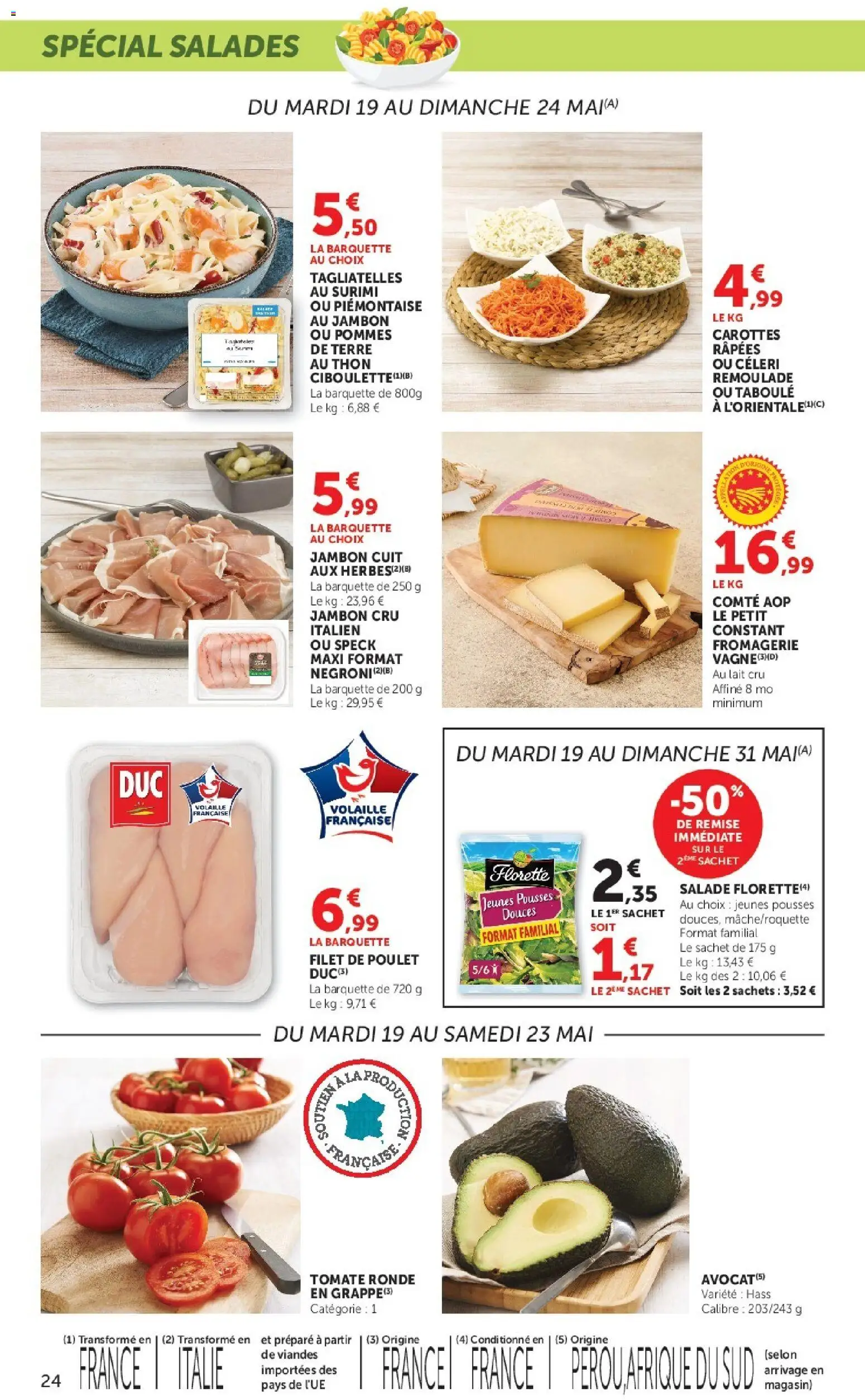 {H1} | Page: 24 | Produits: Carottes, Thon, Jambon, Pommes