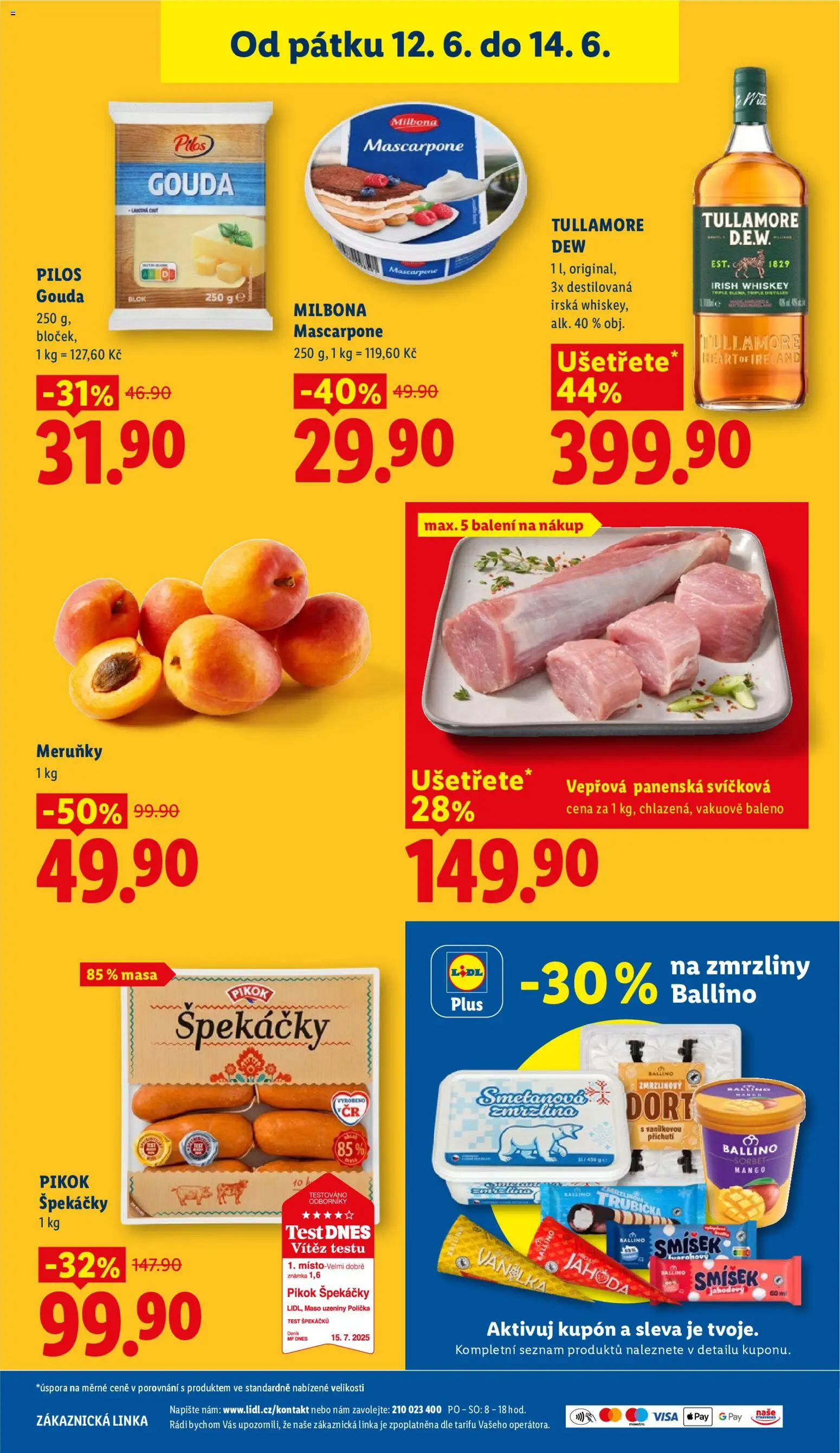 Lidl leták od 11.06.2026 | Strana: 51 | Produkty: Polička, Gouda, Mascarpone, Meruňky