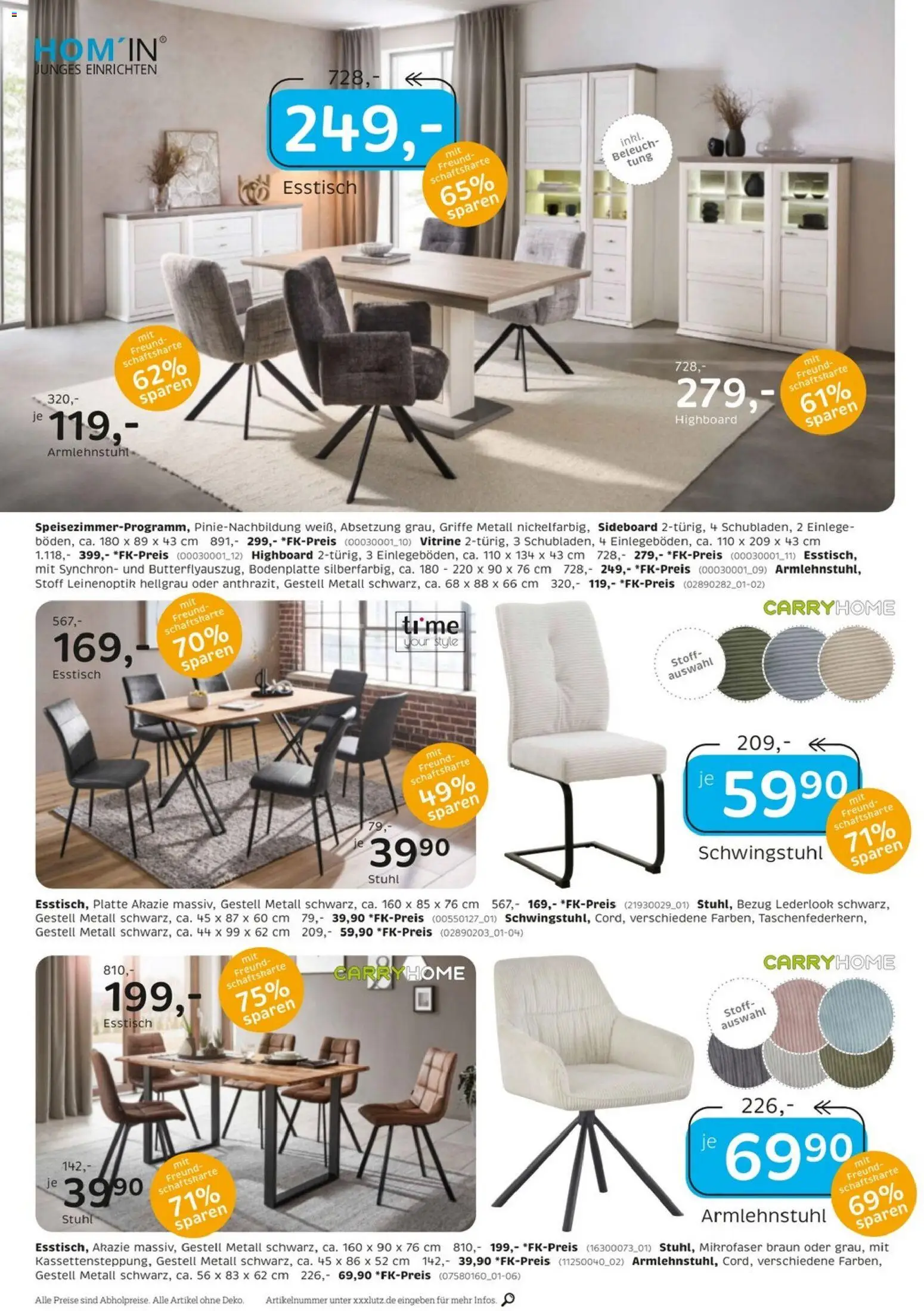 XXXLutz Junges Wohnen – gültig ab 29.03.2026 | Seite: 10 | Produkte: Sideboard, HIghboard, Esstisch, Stuhl