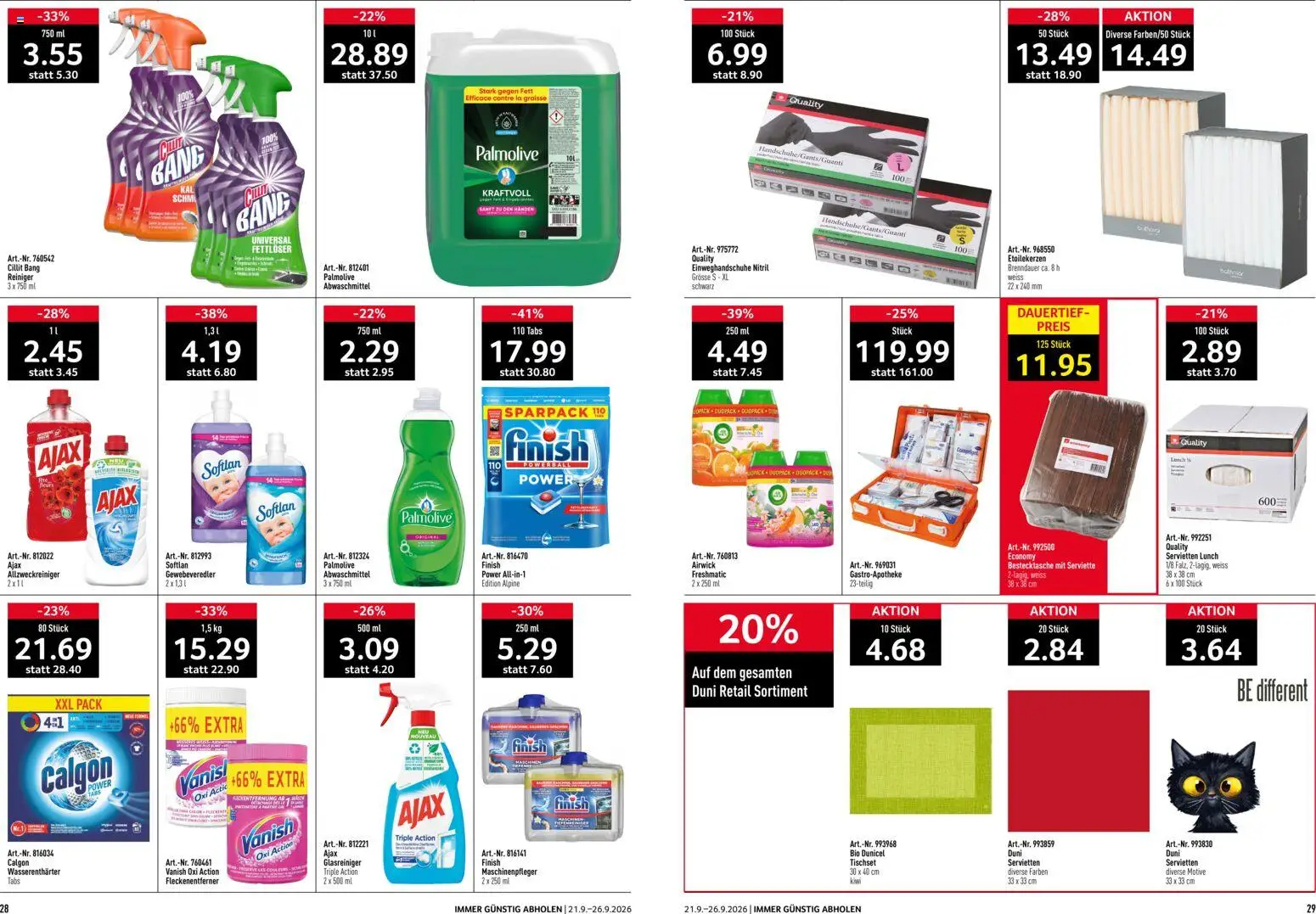 Prodega aktionen – gültig ab 21.09.2026 | Seite: 15 | Produkte: Einweghandschuhe, Fleckenentferner