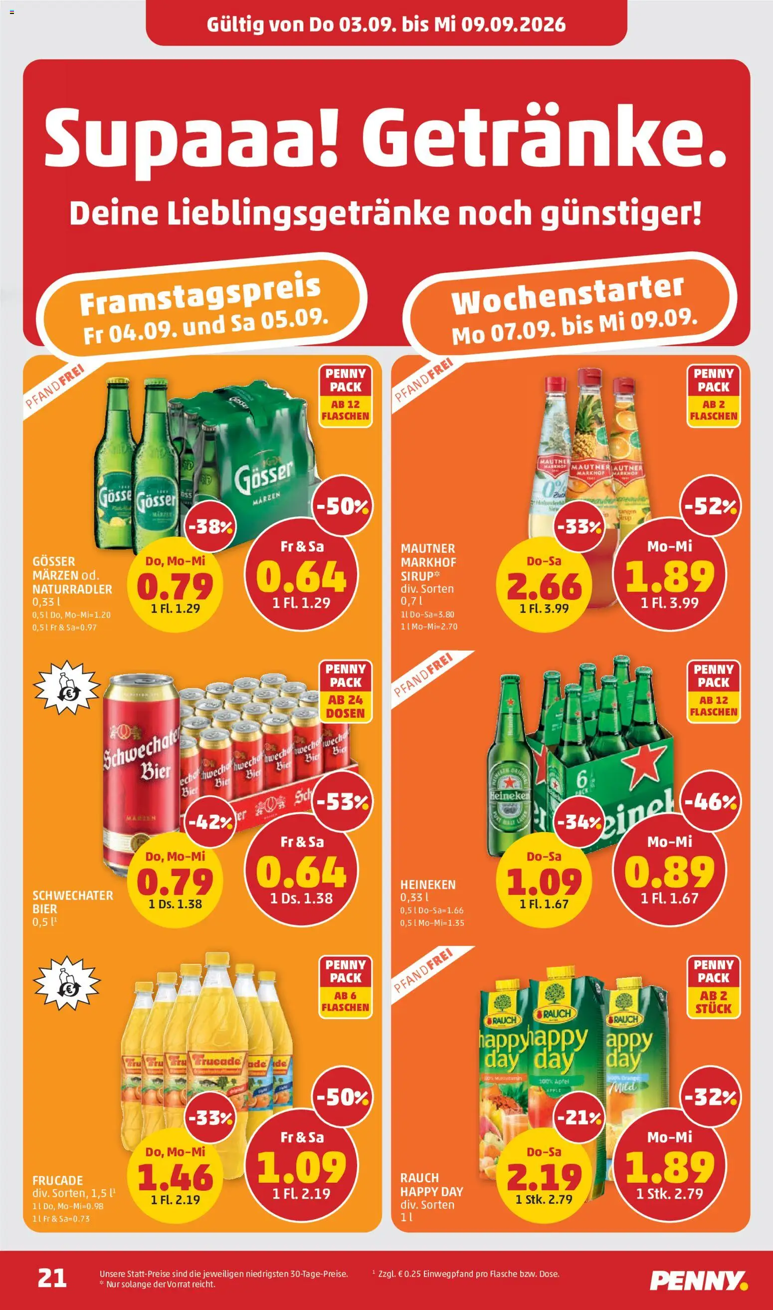 Penny Markt Flugblatt gültig ab 03.09.2026 | Seite: 21 | Produkte: Apple, Bier, Äpfel