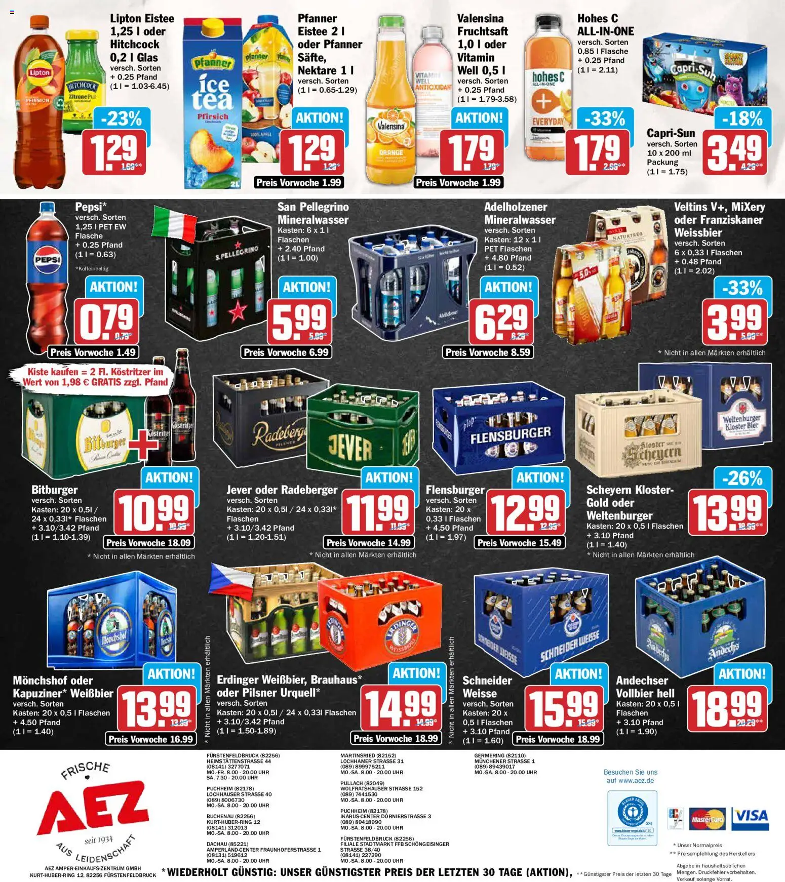 AEZ Prospekt – gültig ab 19.10.2026 | Seite: 16 | Produkte: Franziskaner, Valensina, Hohes c, Mixery