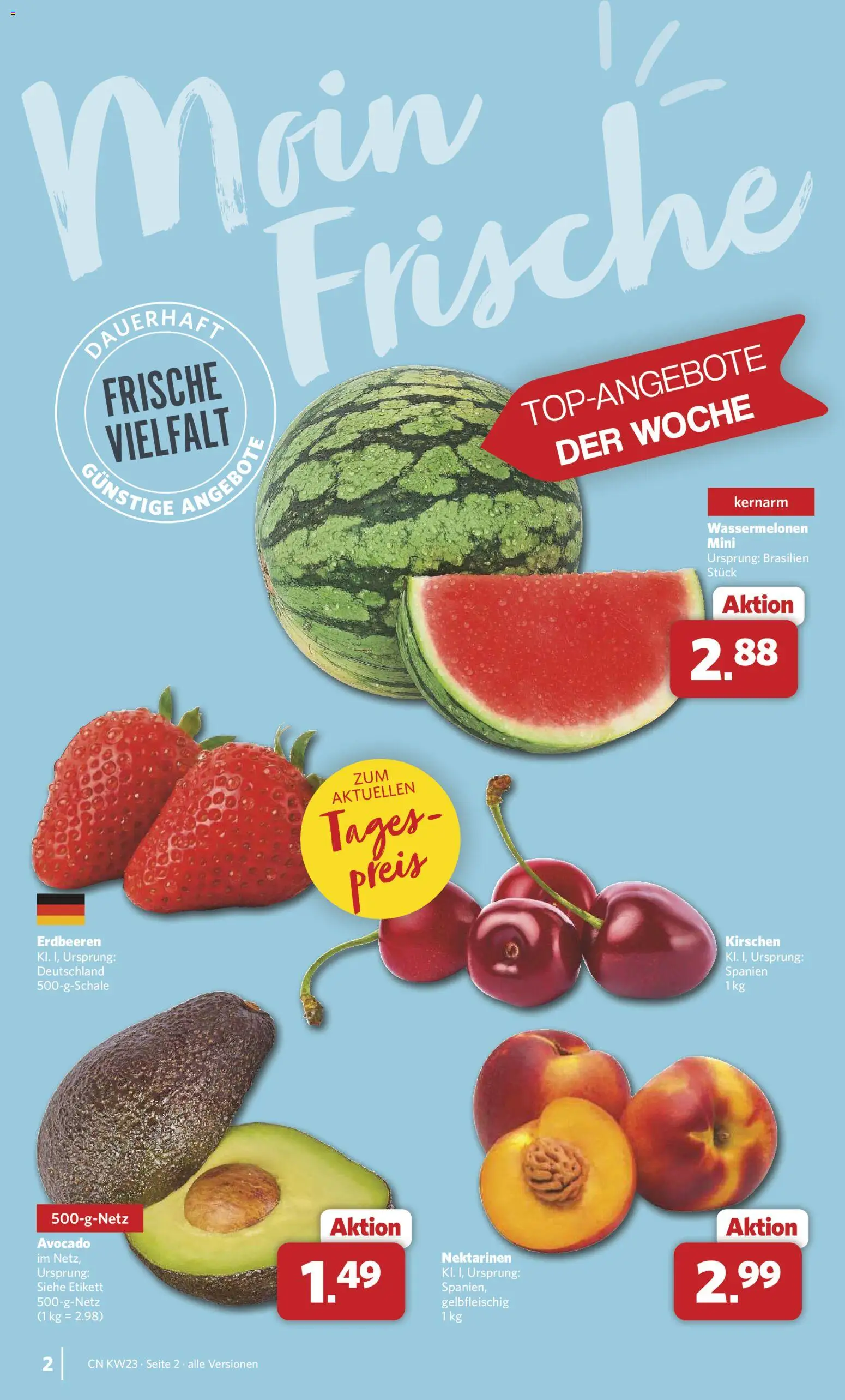 Combi Prospekt – gültig ab 01.06.2026 | Seite: 2 | Produkte: Nektarinen, Kirschen, Avocado, Erdbeeren