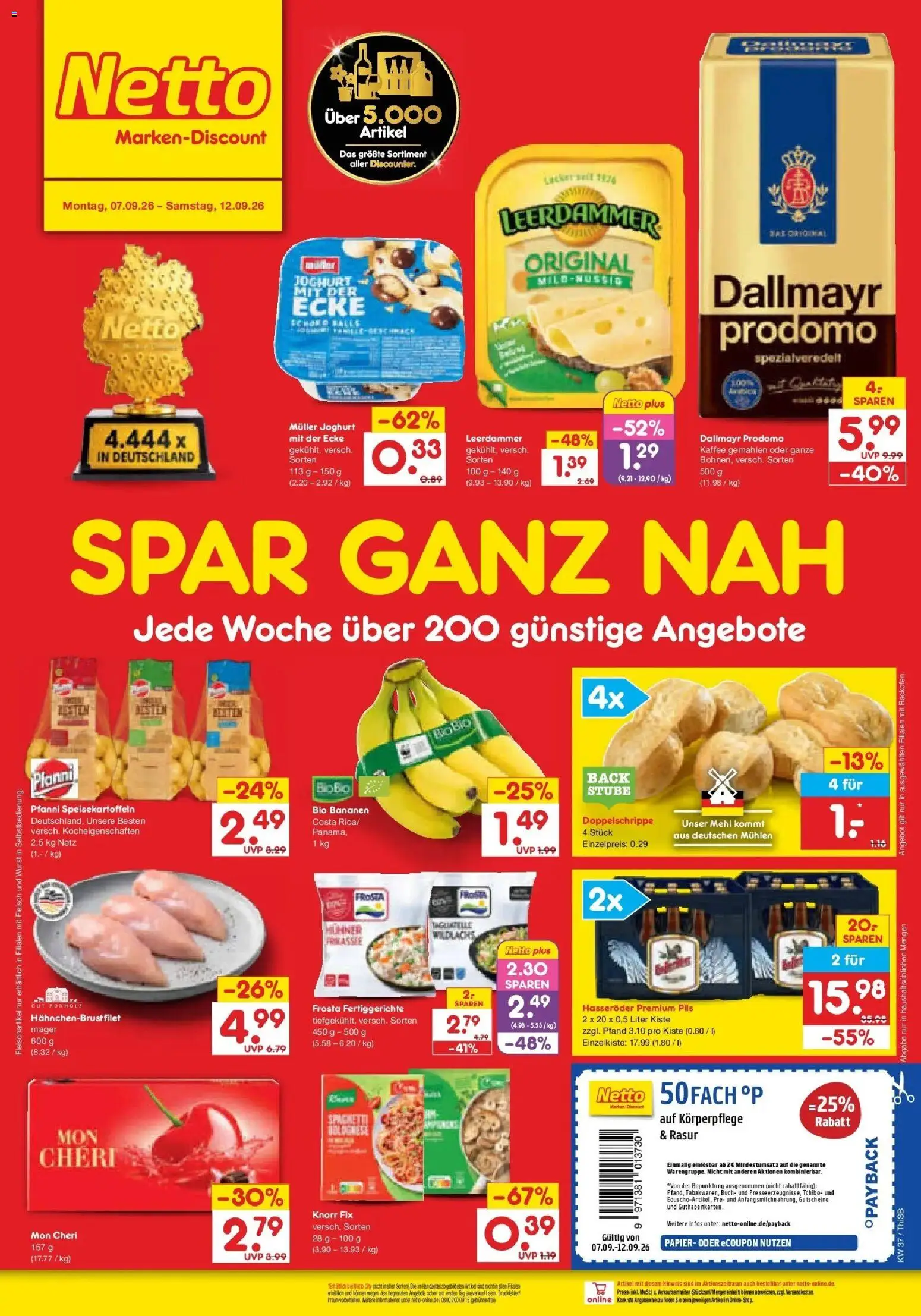 Netto Marken-Discount Prospekt Pirna – gültig ab 07.09.2026 | Seite: 1 | Produkte: Presse, Joghurt, Leerdammer, Hasseröder
