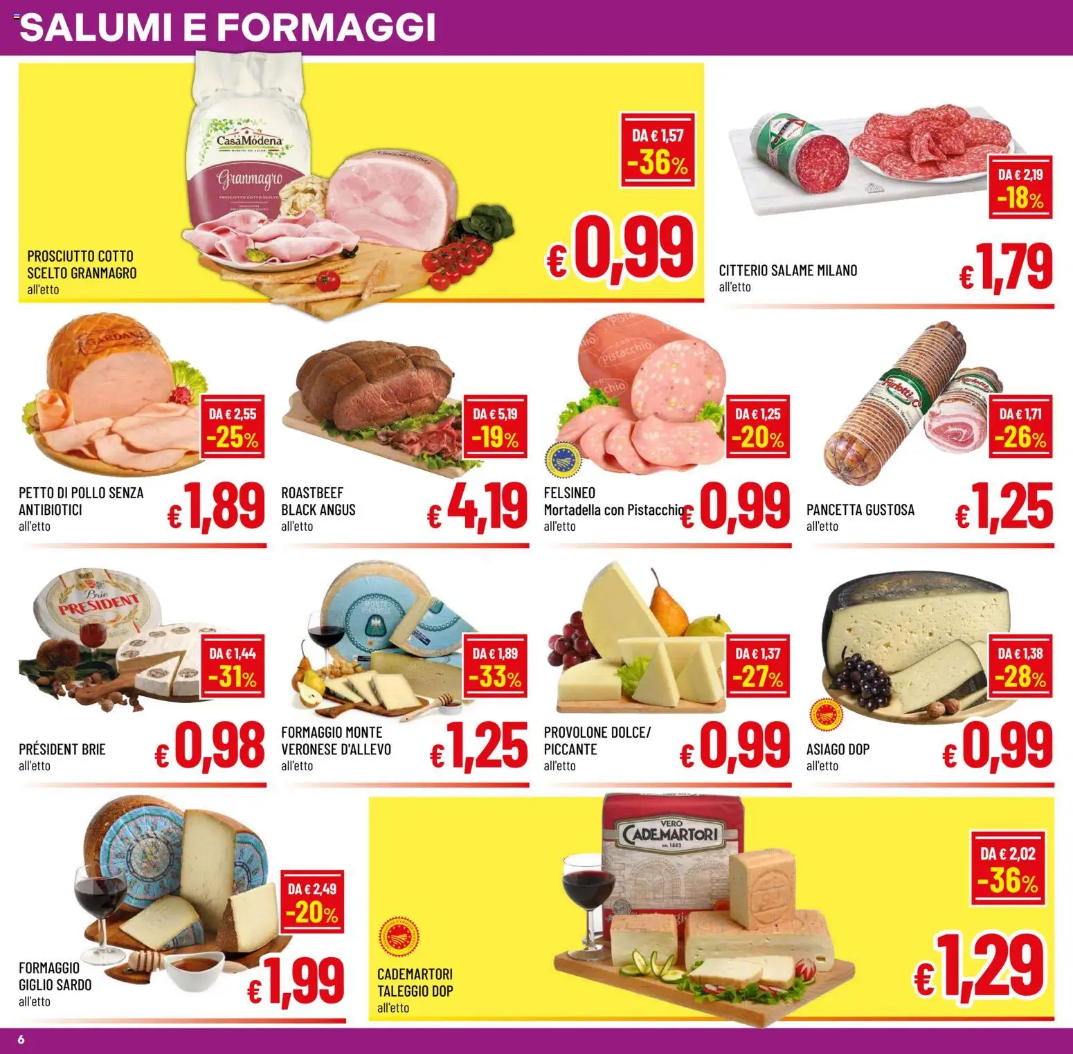 Volantino A&O del 30/09/2026 | Pagina: 6 | Prodotti: Petto di Pollo, Pollo, Pancetta, Prosciutto