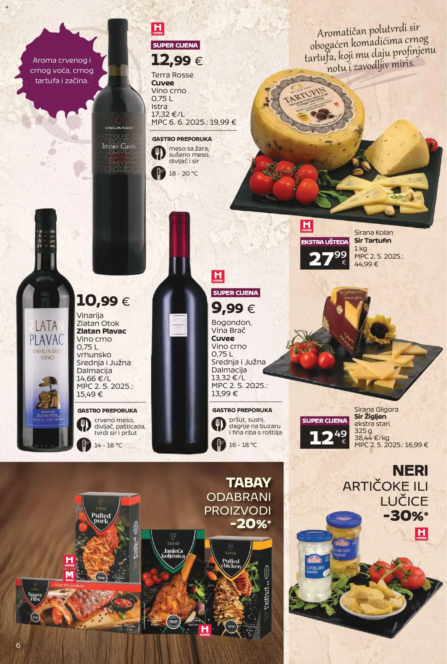 Tommy katalog | vrijedi od 09.03.2026 | Stranica: 6 | Proizvodi: Vino, Pršut, Tvrdi sir, Dagnje