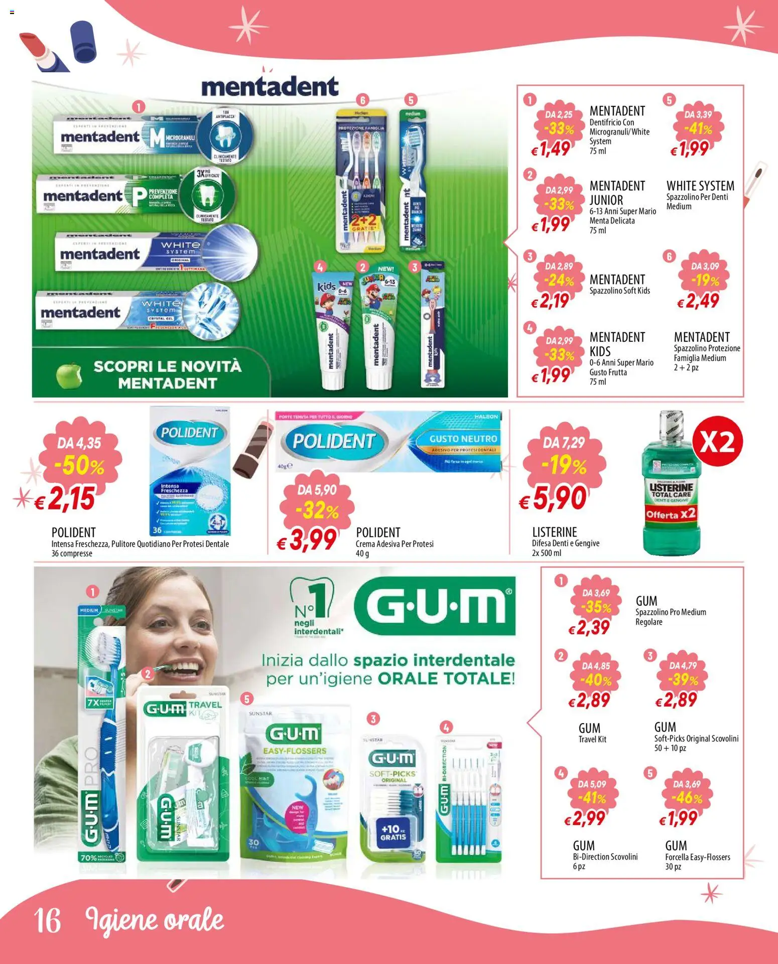 Volantino Galassia del 23.04.2026 | Pagina: 16 | Prodotti: Crema, Dentifricio, Spazzolino, Menta