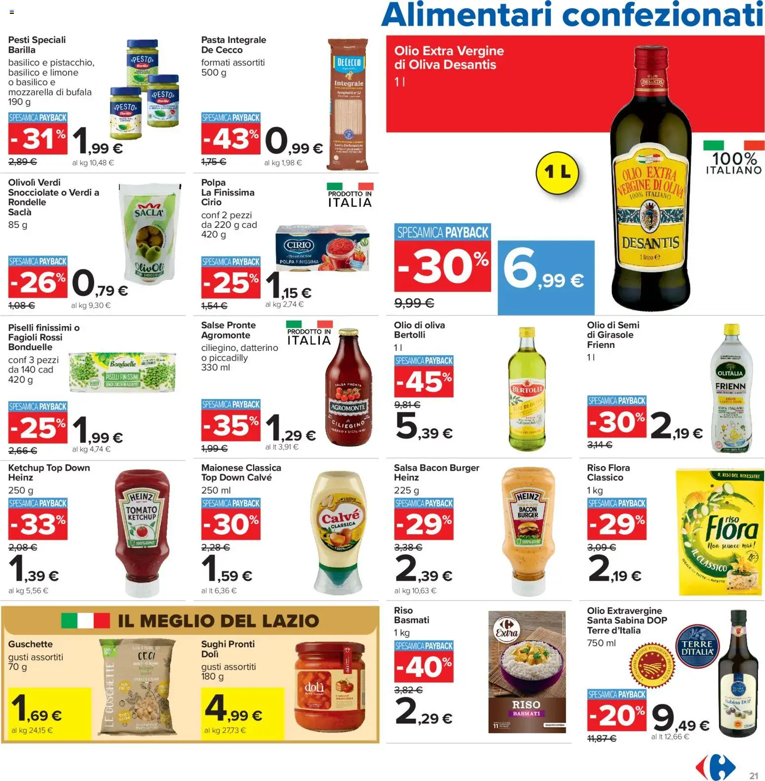 Volantino Carrefour del 16.06.2026 | Pagina: 21 | Prodotti: Fagioli, Salsa, Olio, Basilico