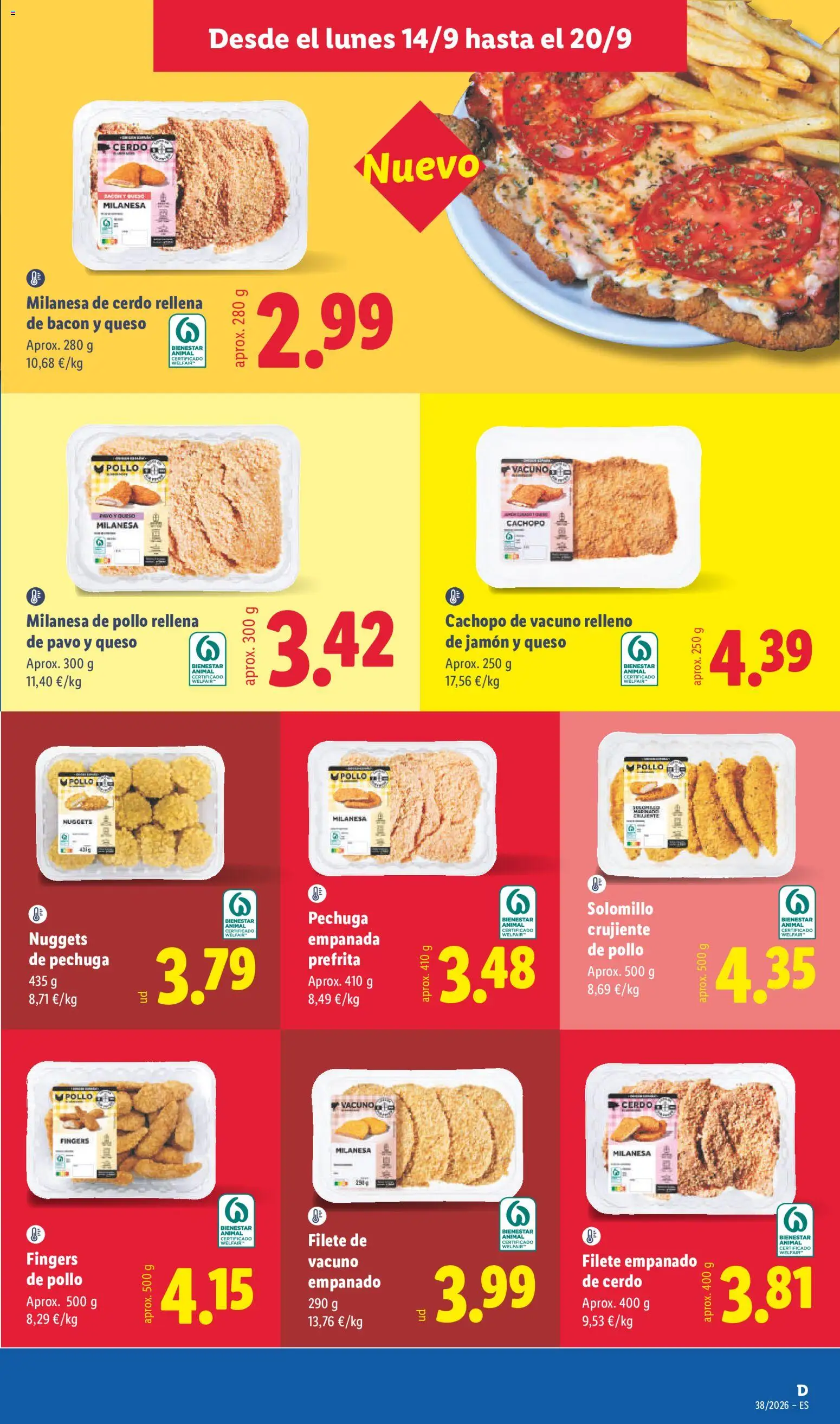 Lidl folleto │ válido desde el 14/09/2026 | Página: 9 | Productos: Cerdo, Cebolla, Hamburguesa, Bacon