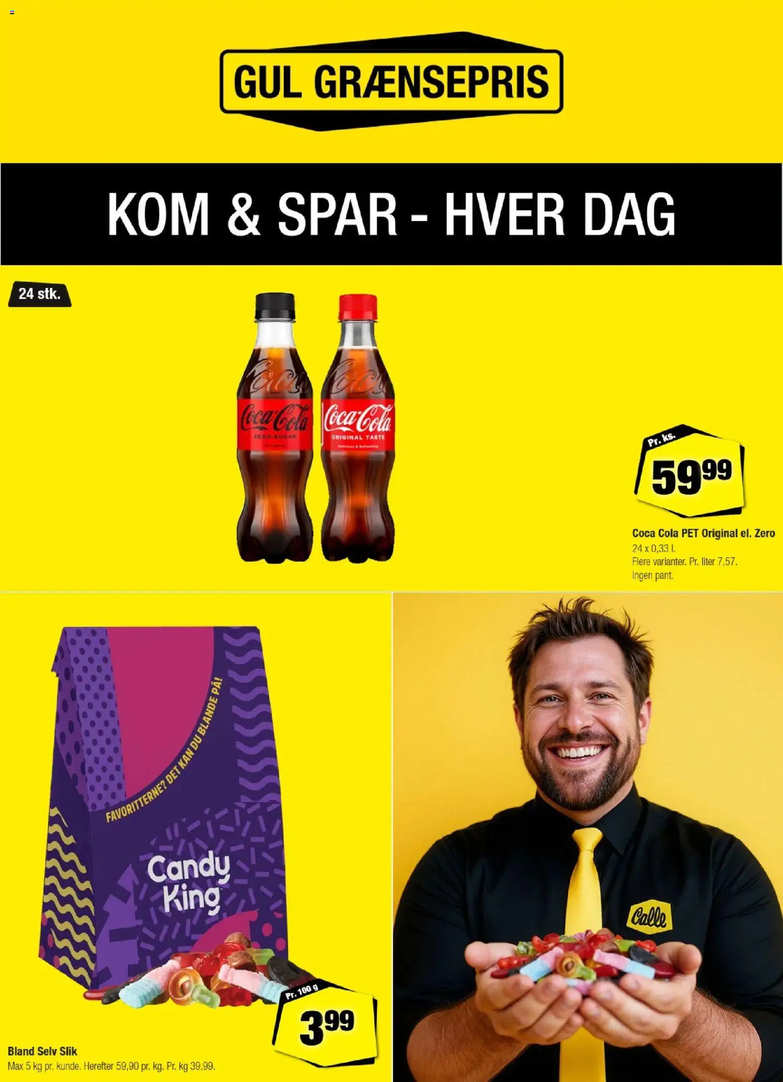 Calle tilbudsavis – gyldig fra 21/10/2026 | Side: 1 | Produkter: Coca Cola, Slik, Cola