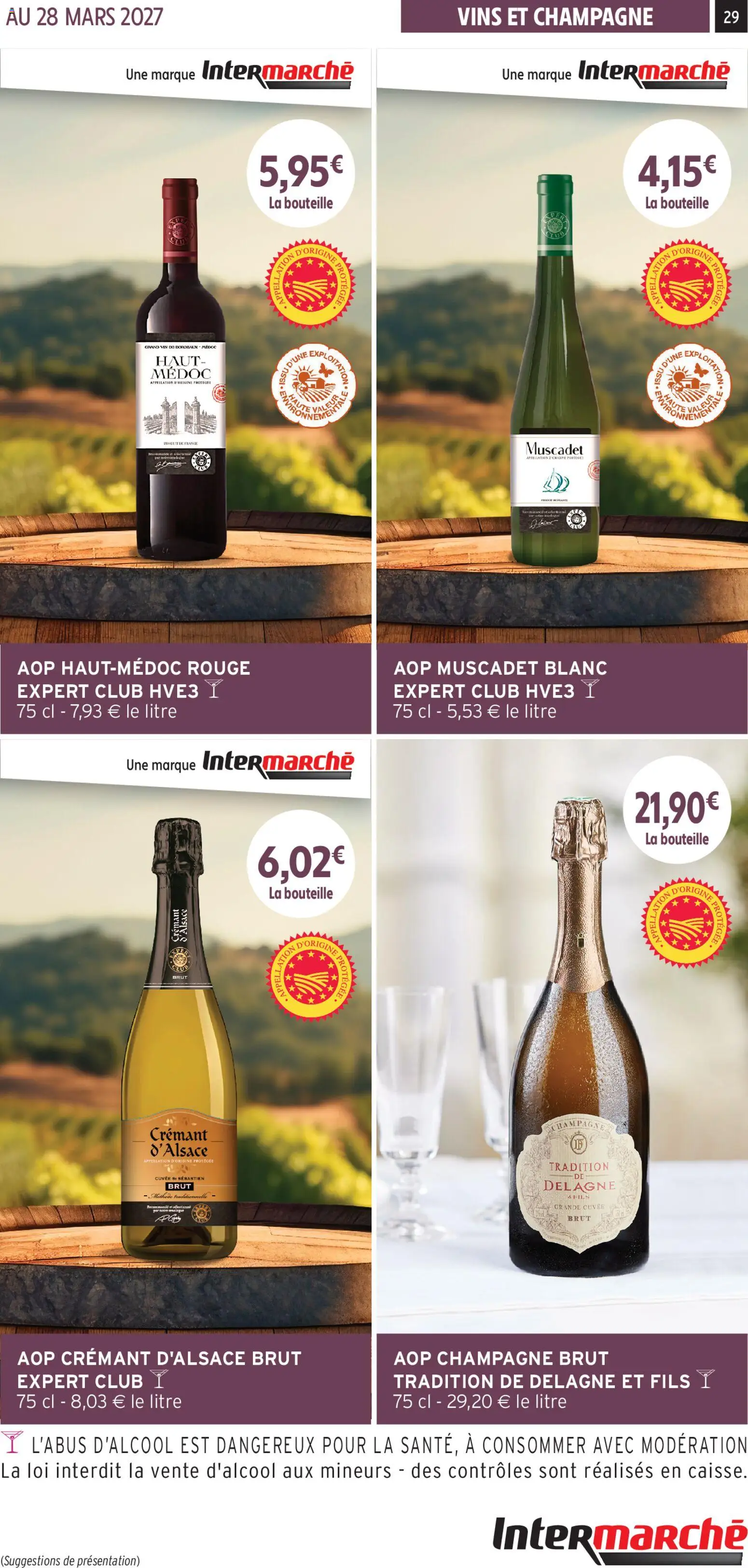 {H1} | Page: 29 | Produits: Champagne brut, Champagne, Crémant, Vin