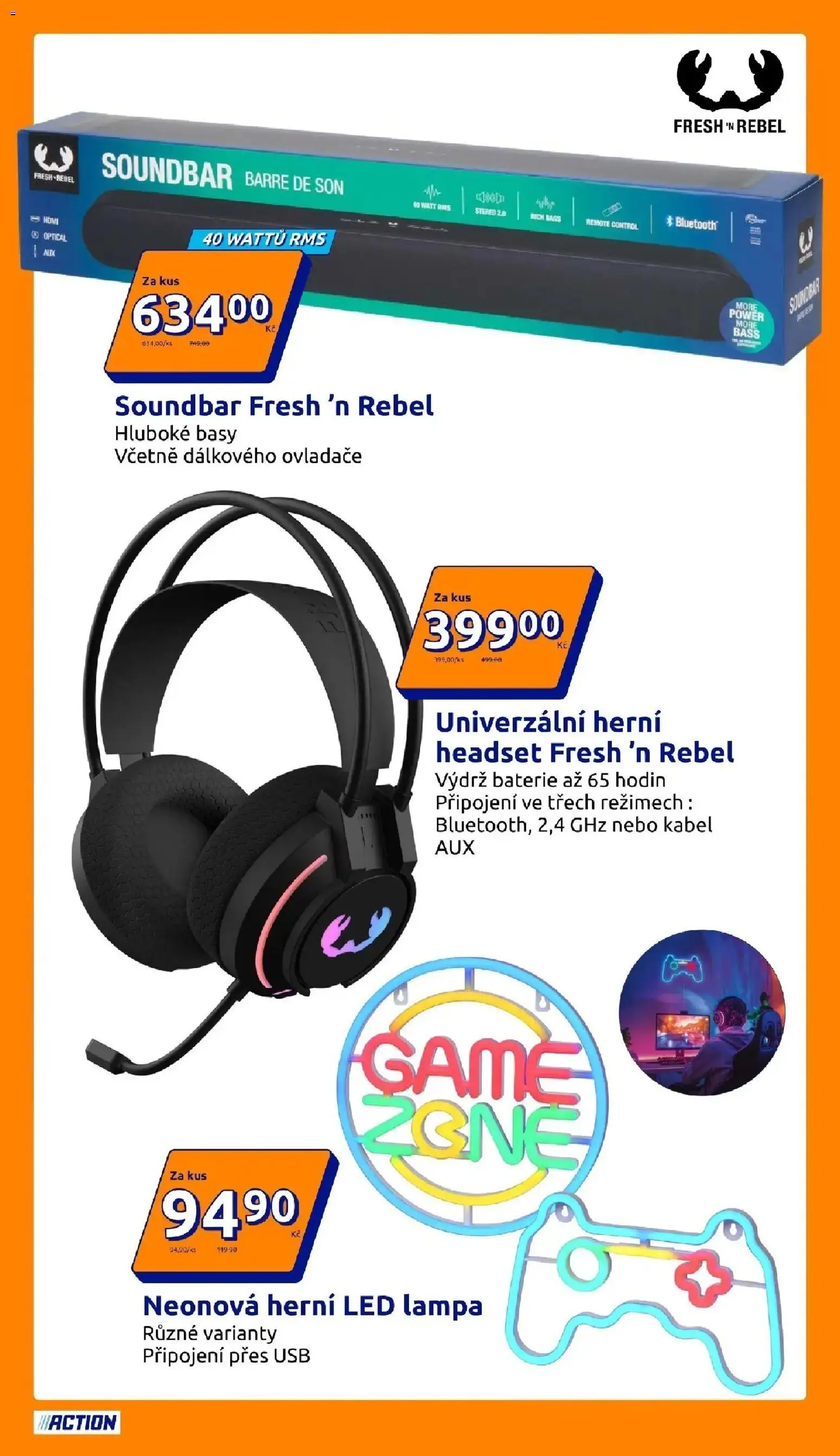 Action leták od 21.10.2026 - Akční leták online | Strana: 22 | Produkty: LED lampa, Soundbar, Baterie, LED
