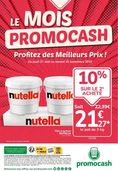 Promocash - Prévisualisation de Promocash catalogue valide à partir de 27/08/2026 | Page: 44 | Produits: Pâte à tartiner, Nutella pate a tartiner, Nutella, Pâte