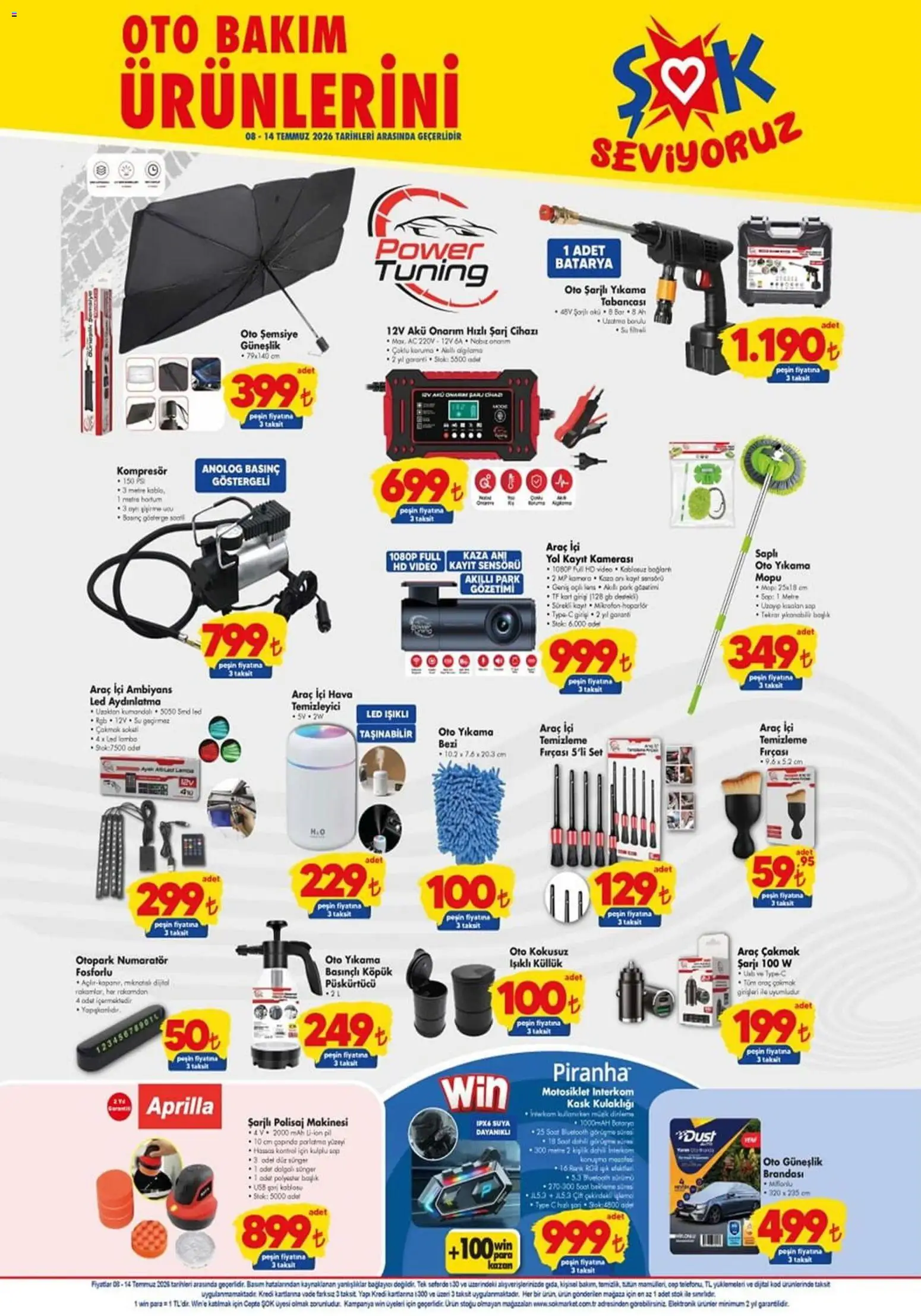 Şok Market Katalog - 08 Temmuz 2026 tarihinden itibaren geçerlidir | Sayfa: 2 | Ürünler: Güneşlik, Bağlayıcı, Hoparlör, USB