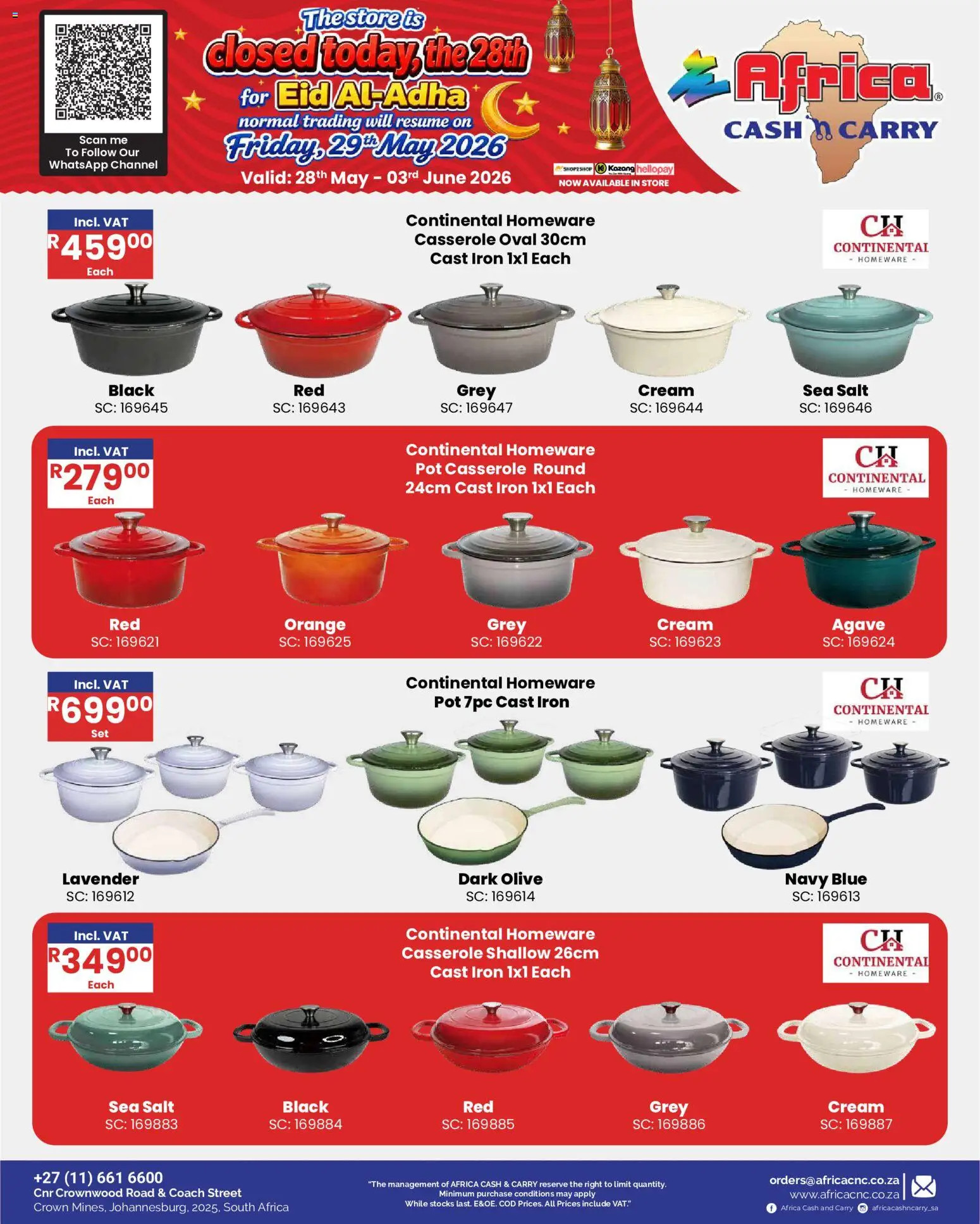 New Africa Cash & Carry catalogue – valid from 28.05.2026 | Page: 39 | Products: Iron, Alicate de unhas, Cream, Salt