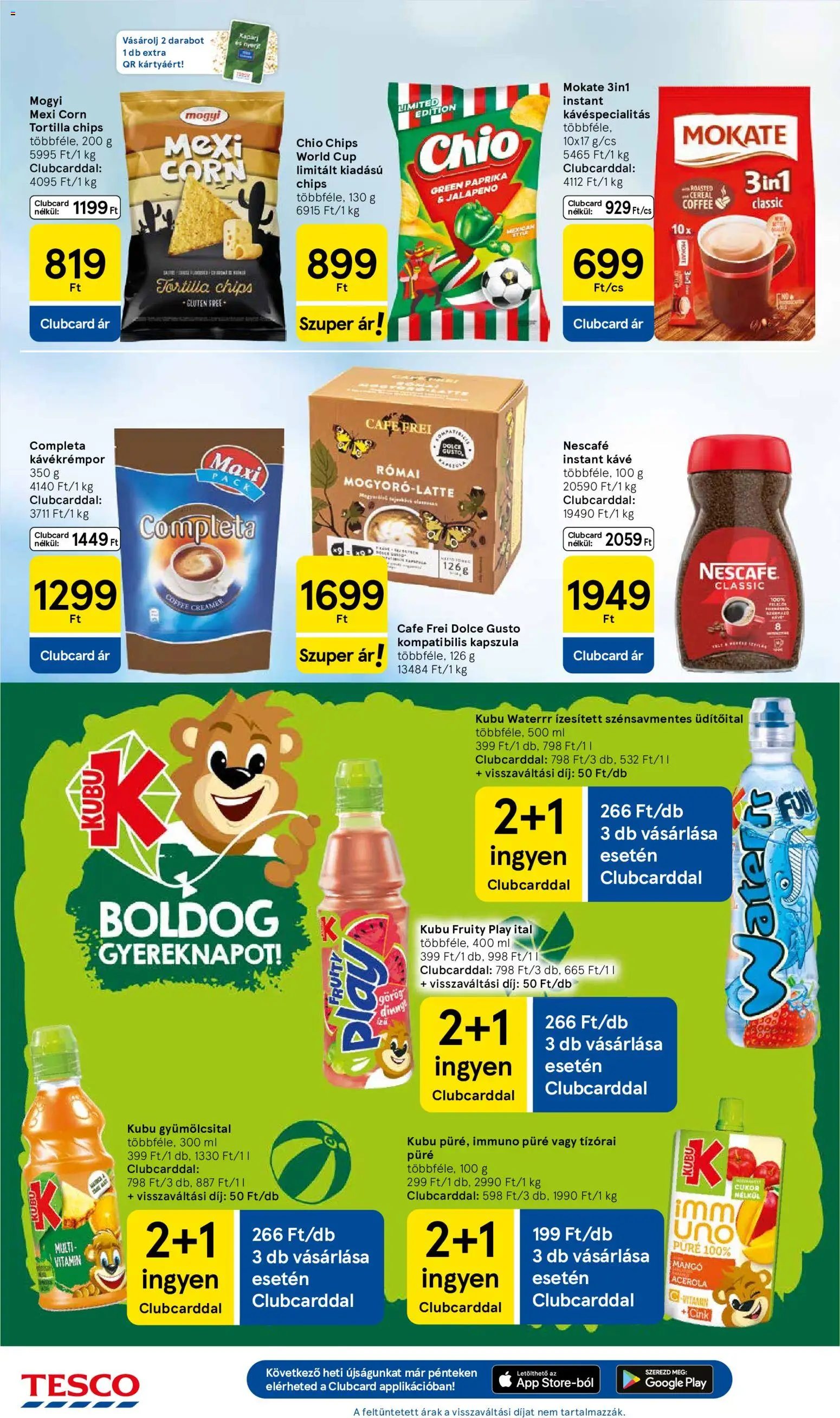 Tesco akciós ujság - amely érvényes a következő dátumtól: 28.05.2026 | Oldal: 24 | Termékek: Dinnye, Chips, Gyümölcsital, Kávé