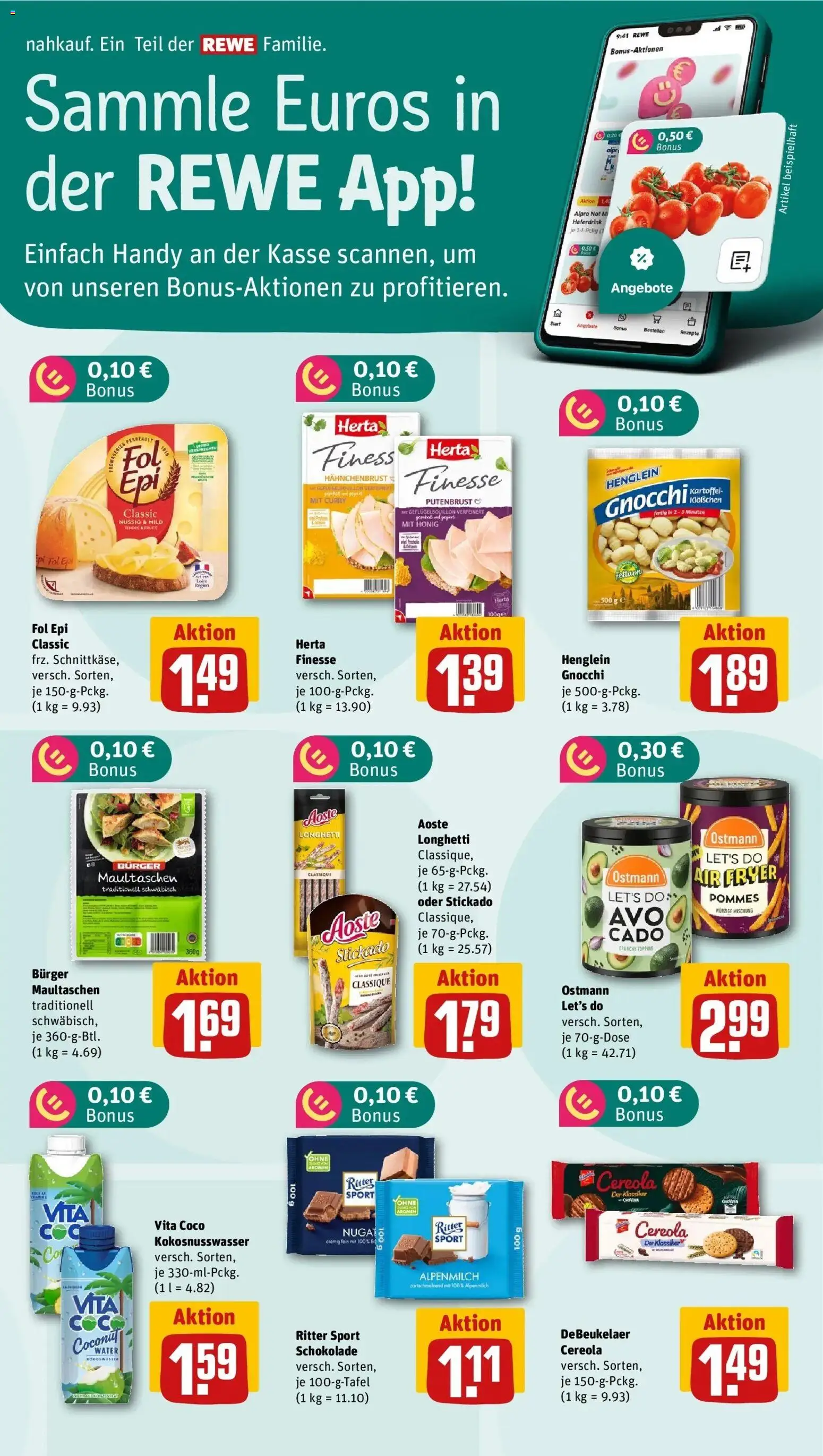 REWE Prospekt ab 21.09.2026 zum Blättern » Angebote | Seite: 5 | Produkte: Gnocchi, Putenbrust, Burger, Hahnchenbrust