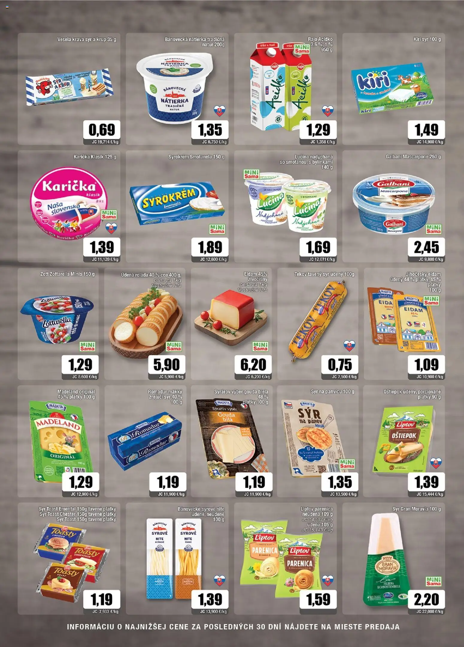 Nové Sama akcie – leták je platný od 02.10.2026 | Strana: 3 | Produkty: Syr, Gouda, Tavený syr, Mascarpone