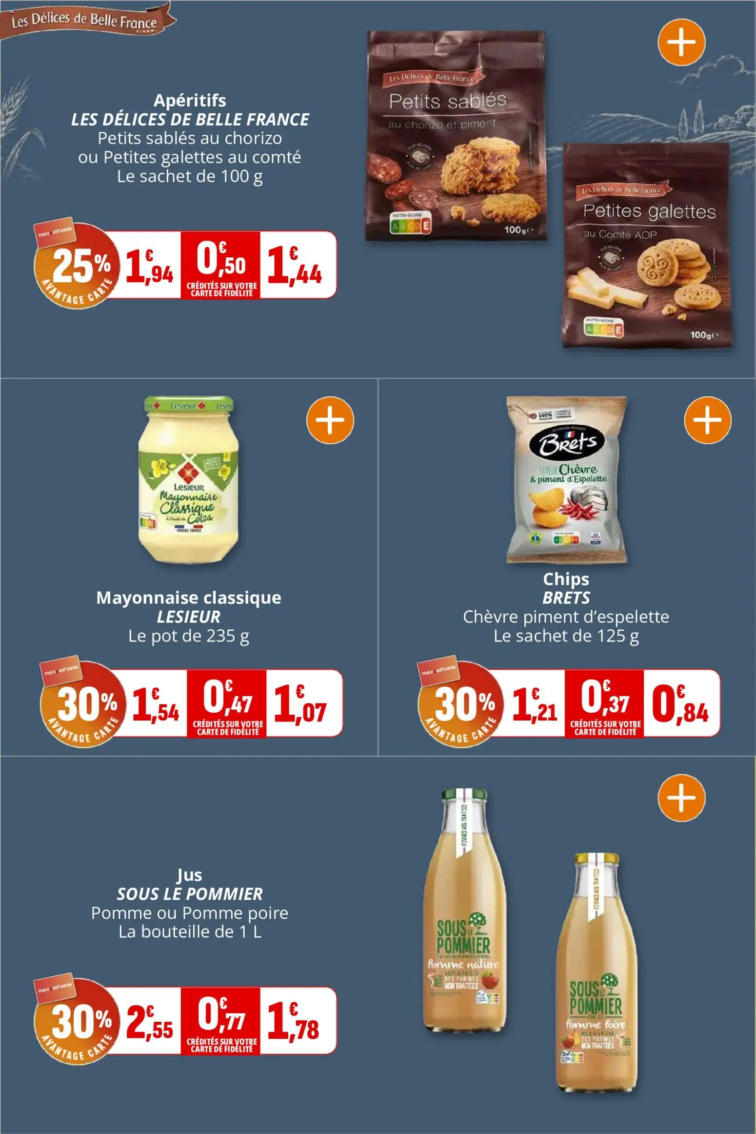 {H1} | Page: 17 | Produits: Pomme, Comté aop, Piment d'espelette, Bouteille