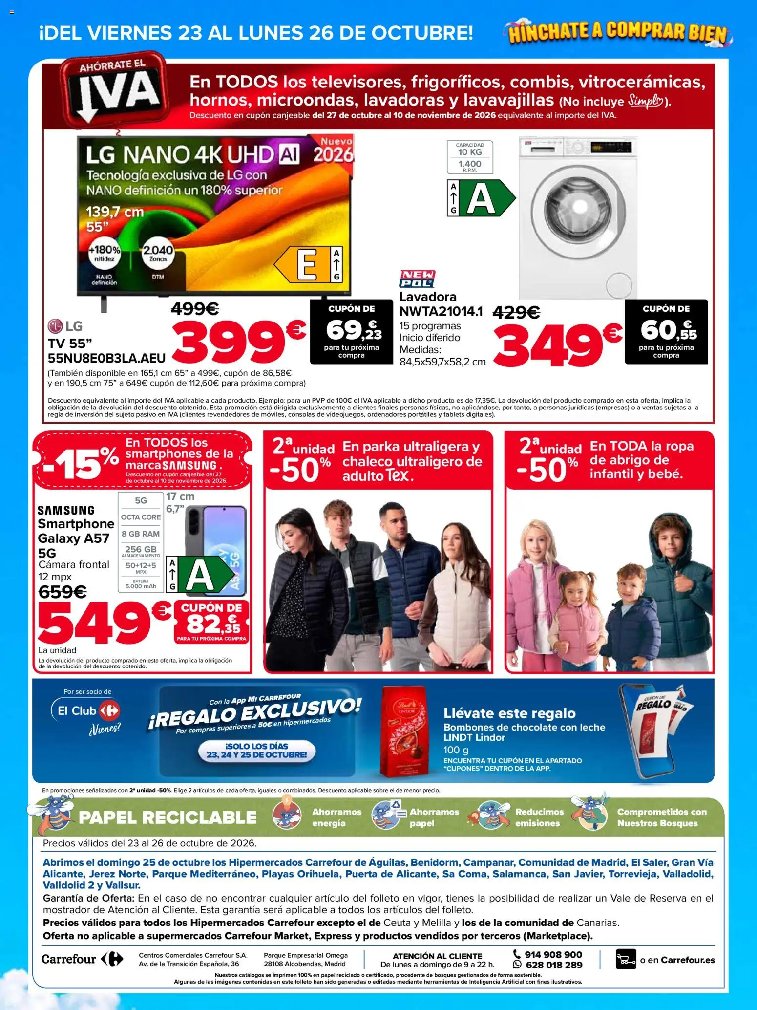 Carrefour Precio Imbatible │ válido desde el 23/10/2026 | Página: 4 | Productos: Chaleco, Ropa, Chocolate con leche, Herramientas