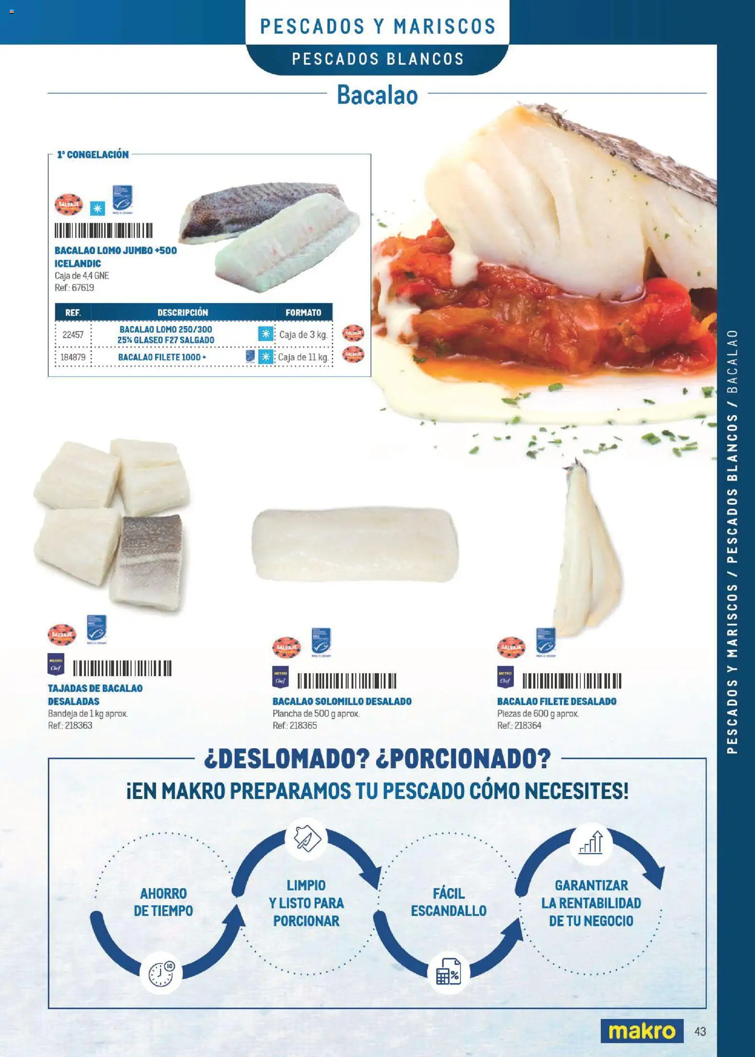 Makro Especial Carta y Menú │ válido desde el 06/07/2026 | Página: 43 | Productos: Pescado, Plancha, Bandeja, Caja