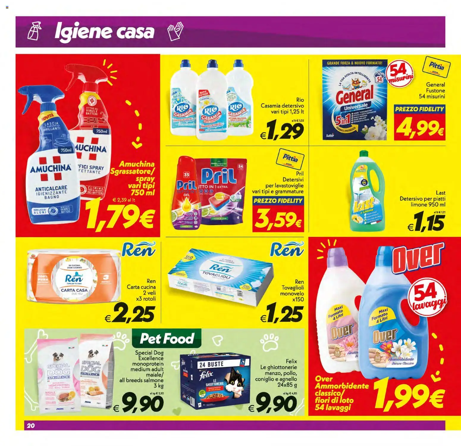 Volantino SuperConveniente del 10/07/2026 | Pagina: 20 | Prodotti: Ammorbidente, Anticalcare, Agnello, Bagno