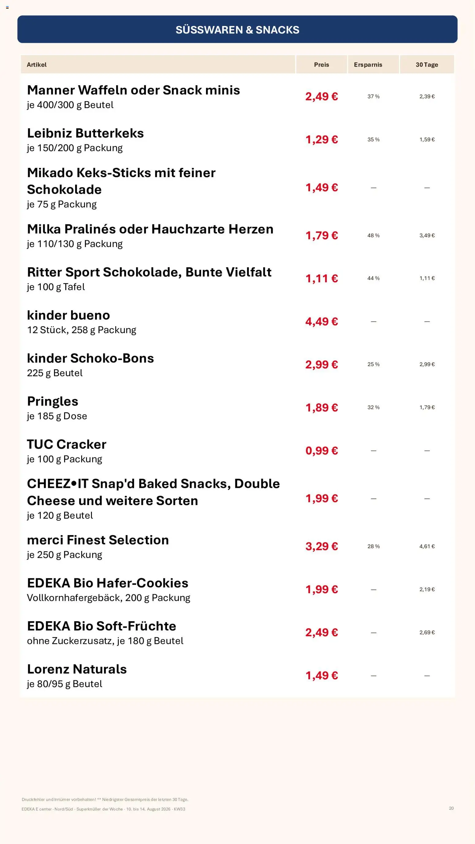 Simmel Bayern – gültig ab 10.08.2026 | Seite: 12 | Produkte: Merci, Schokolade, Kinder bueno, Pringles