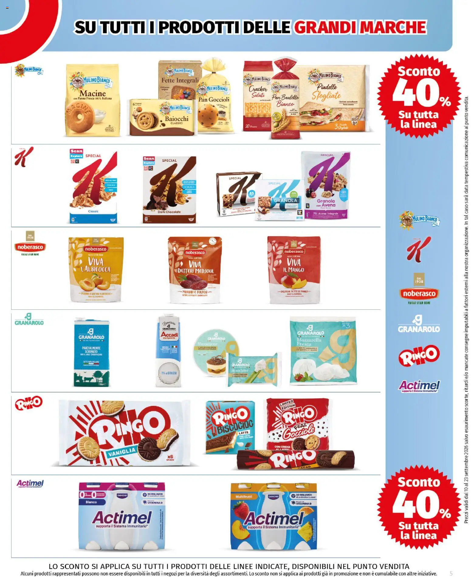 Volantino COOP del 10/09/2026 | Pagina: 5 | Prodotti: Crema, Mozzarella, Latte, Cracker