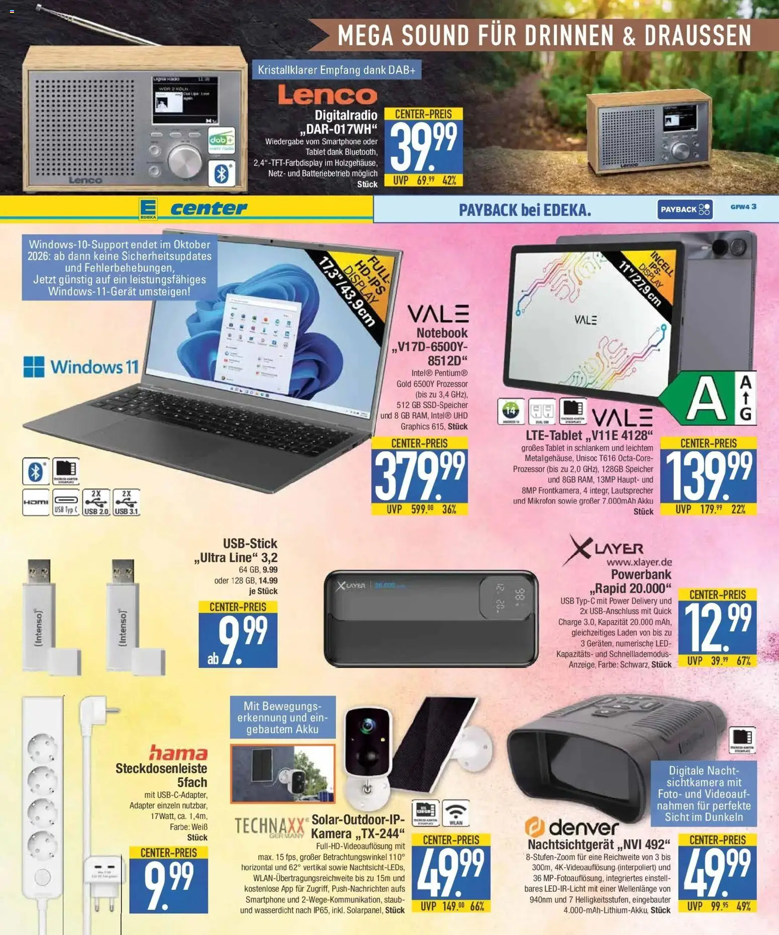 E center Prospekt Krumbach (ab 31.08.2026) zum Blättern | Seite: 25 | Produkte: Adapter, Notebook, Powerbank, Tablet