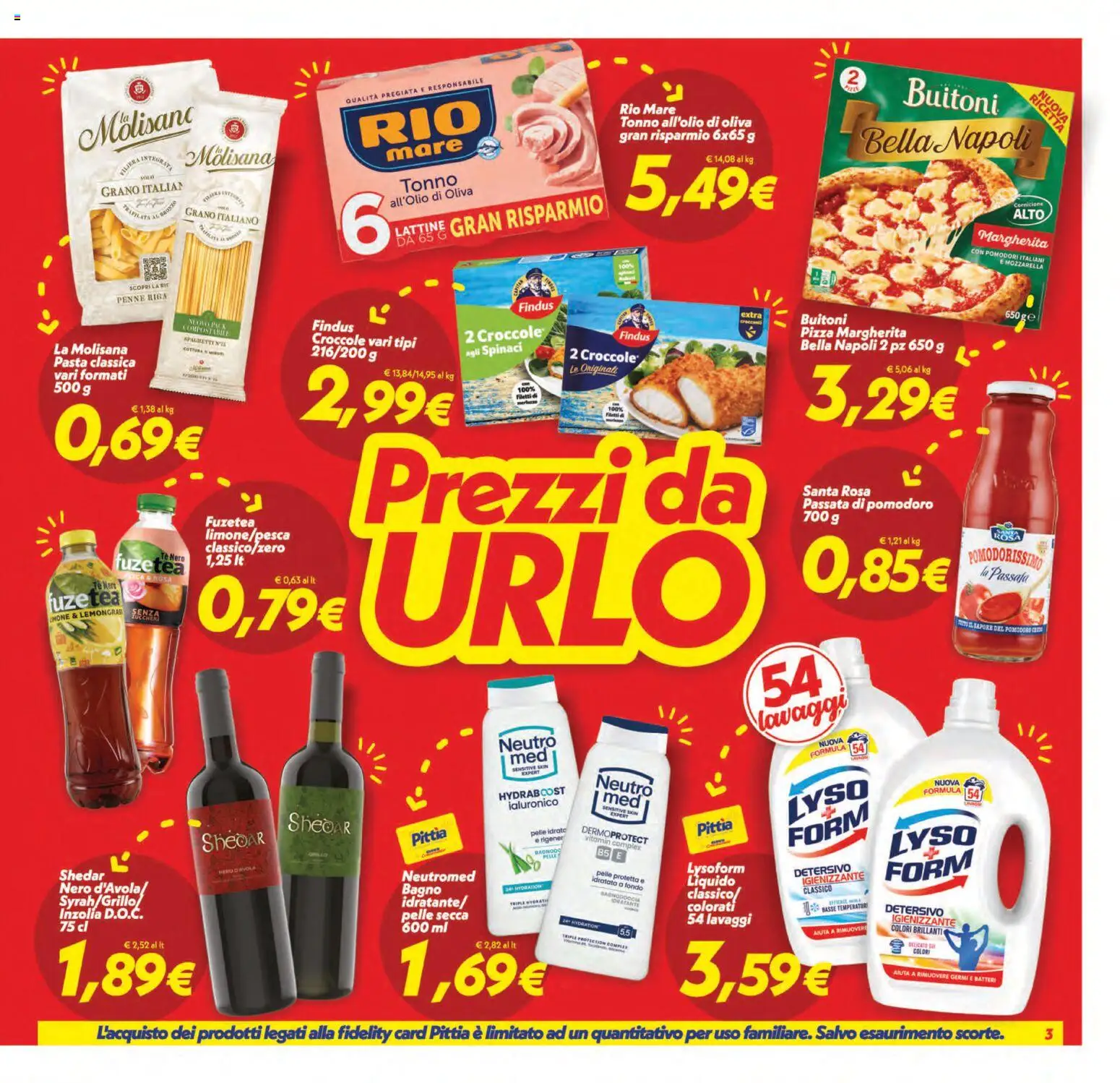 Volantino SuperConveniente del 21/08/2026 | Pagina: 3 | Prodotti: Pizza, Mozzarella, Pomodoro, Penne